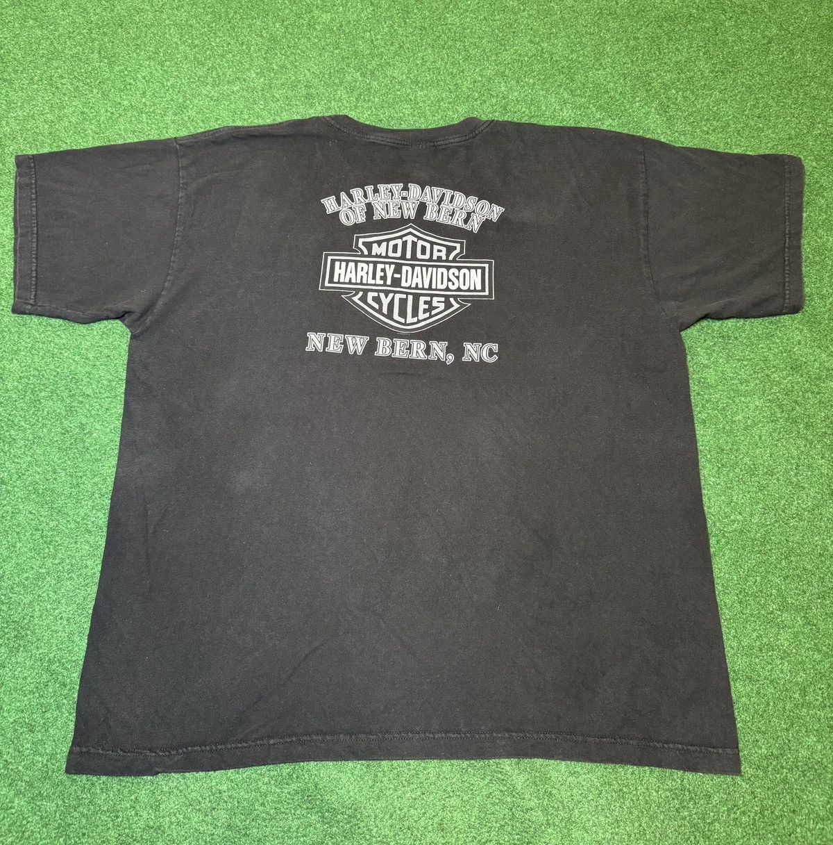 Harley Davidson × Vintage Y2K Harley Davidson New Bern North Carolina Biker T Shirt Size US XXL / EU 58 / 5 - 4 Thumbnail