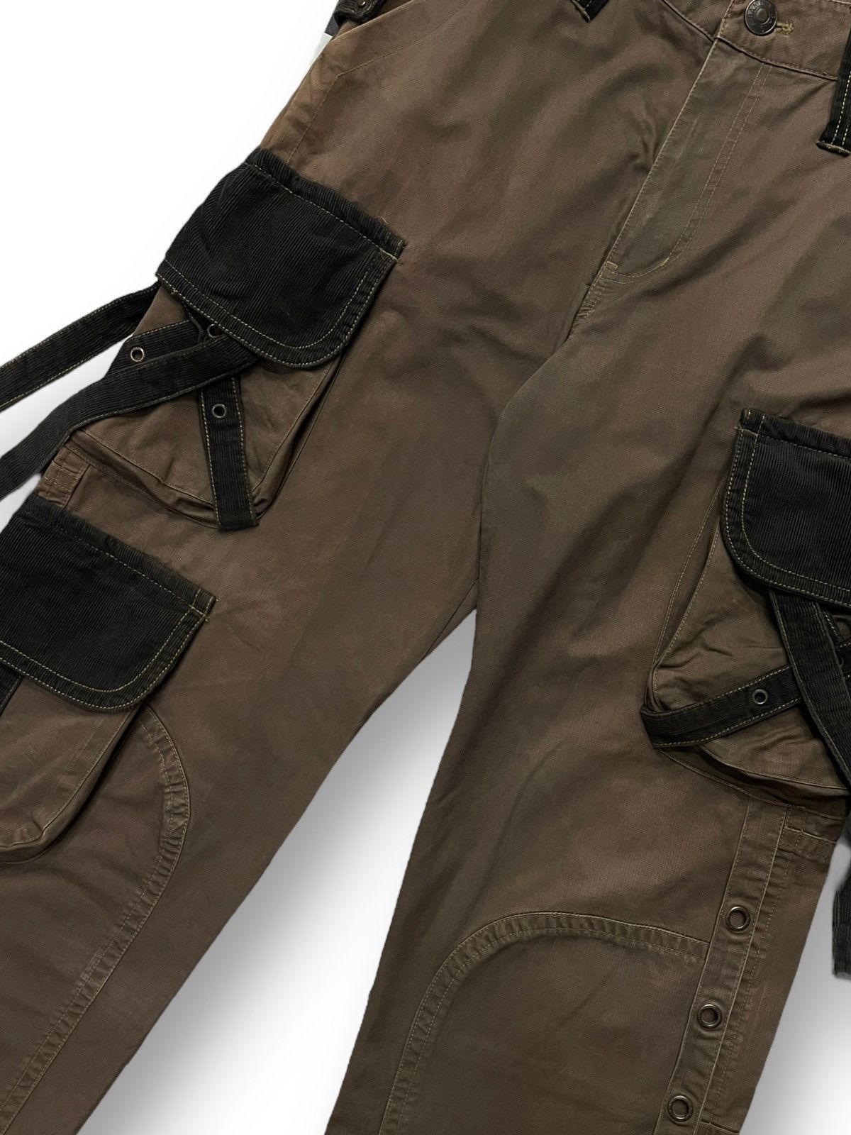 If Six Was Nine × Japanese Brand × Le Grande Bleu (L.G.B.) Bangbang Predator Bondage Parachute Baggy Thick Cargo Pants Size US 30 / EU 46 - 6 Thumbnail