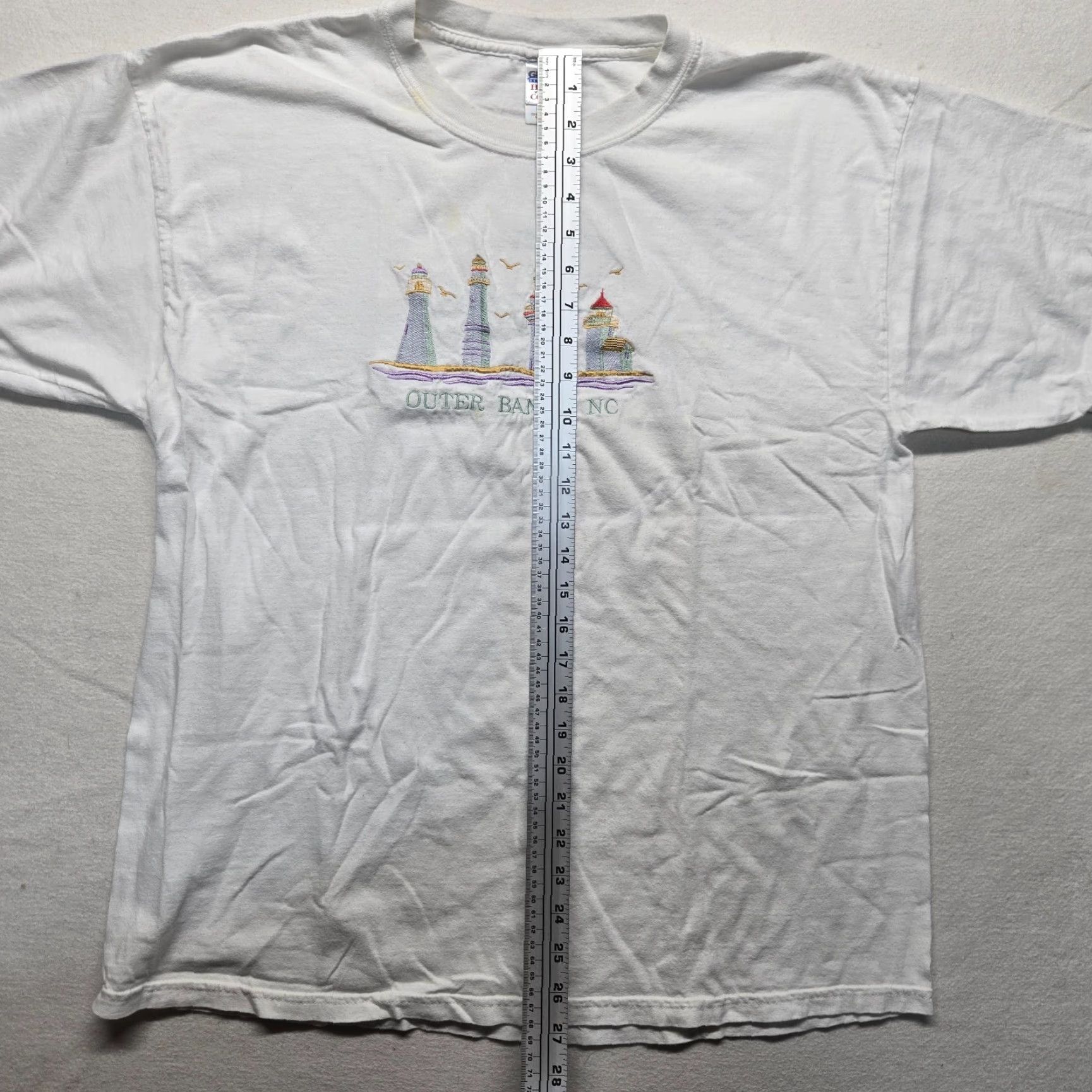 Vintage Outer Banks NC North Carolina OBX Embroidered Light House T-Shirt Size M Medium Size US M / EU 48-50 / 2 - 6 Thumbnail