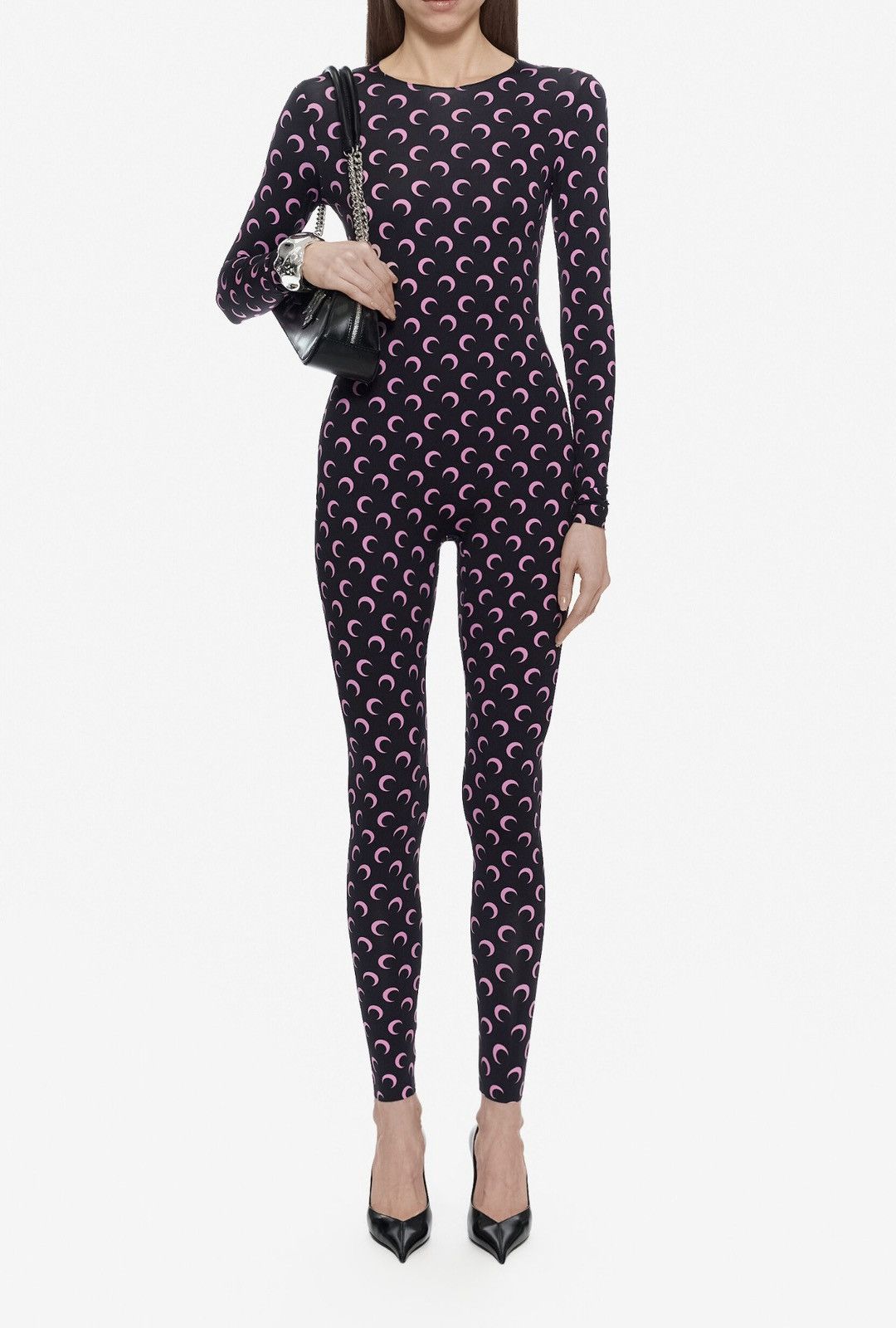 Marine Serre Last Marine Serre Moon Printed Jersey Longsleeve Catsuit Size 28" / US 6 / IT 42 - 4 Thumbnail