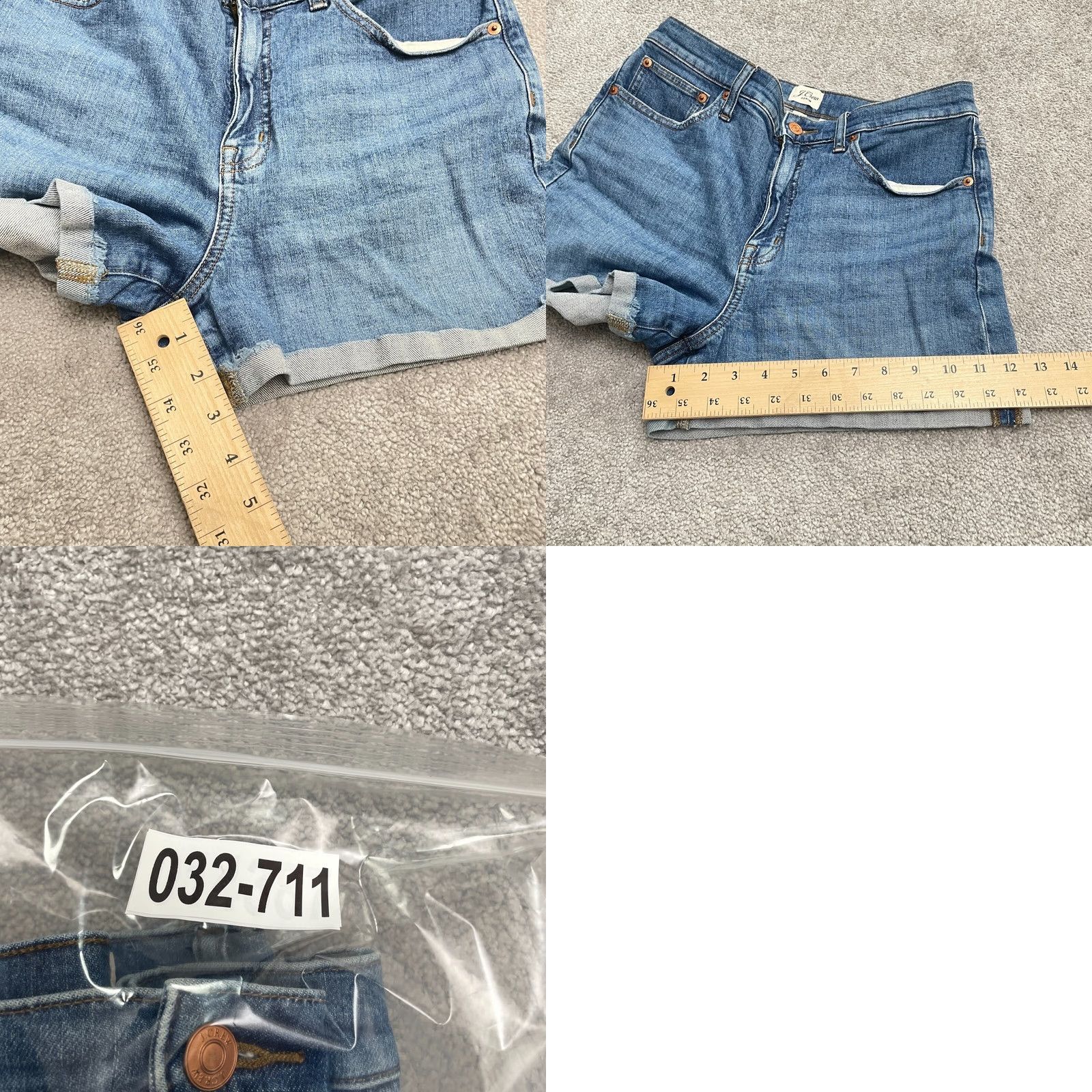 J.Crew J.CREW Mom Denim Shorts Women 29 Blue Medium Wash High Rise Casual Stretch 32x3 Woman Shorts Denim Blue Medium Wash High Rise 5-Pocket Mens? Size 29" - 9 Thumbnail