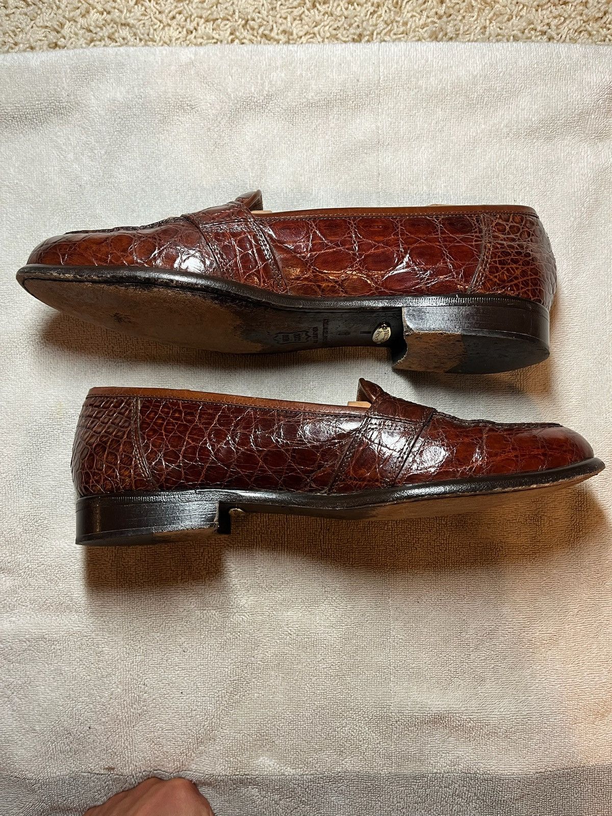 Zelli Genuine Crocodile Loafers Size US 9 / EU 42 - 2 Thumbnail