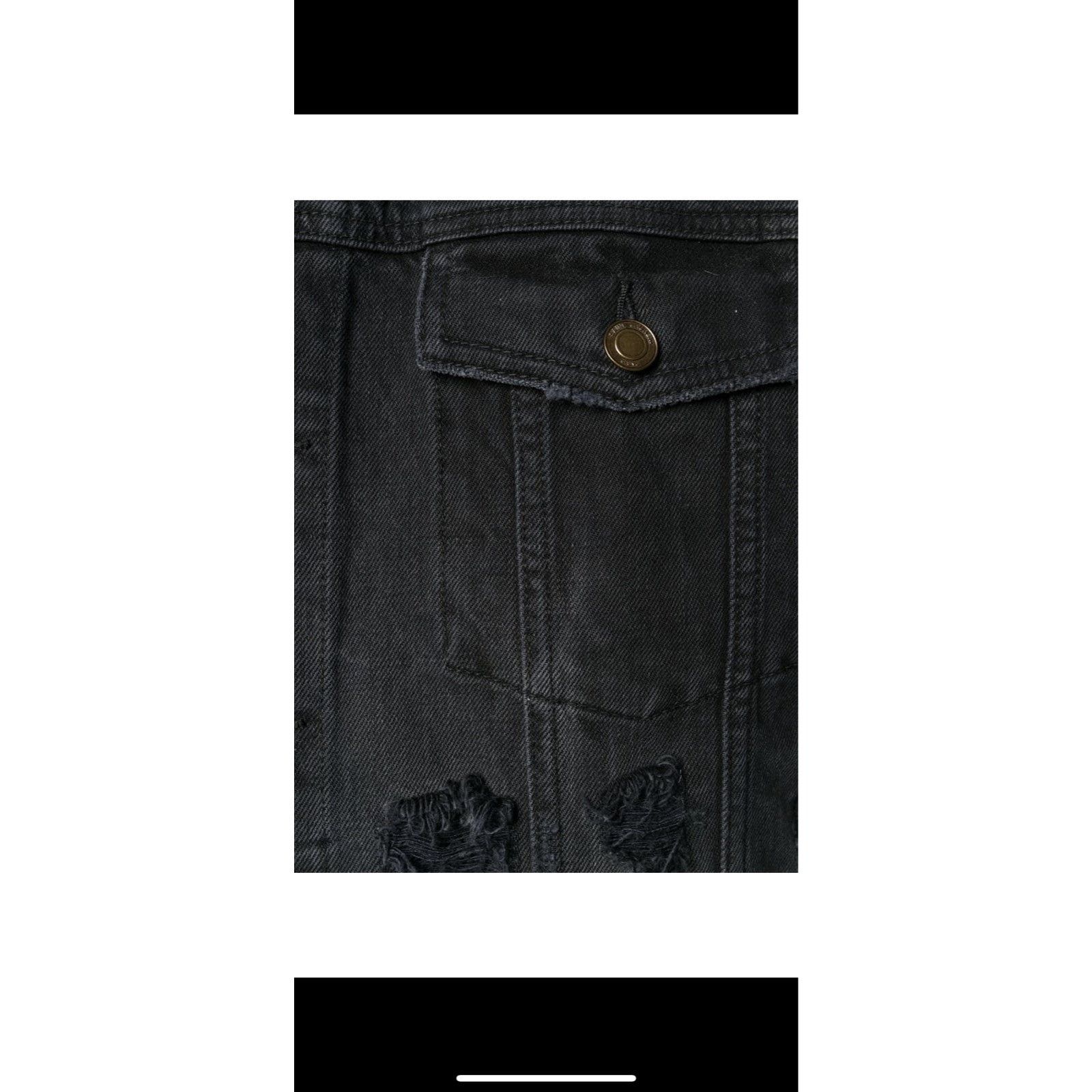 Saint Laurent Paris Saint Laurent Distressed Denim Waistcoat Size US M / EU 48-50 / 2 - 8 Thumbnail