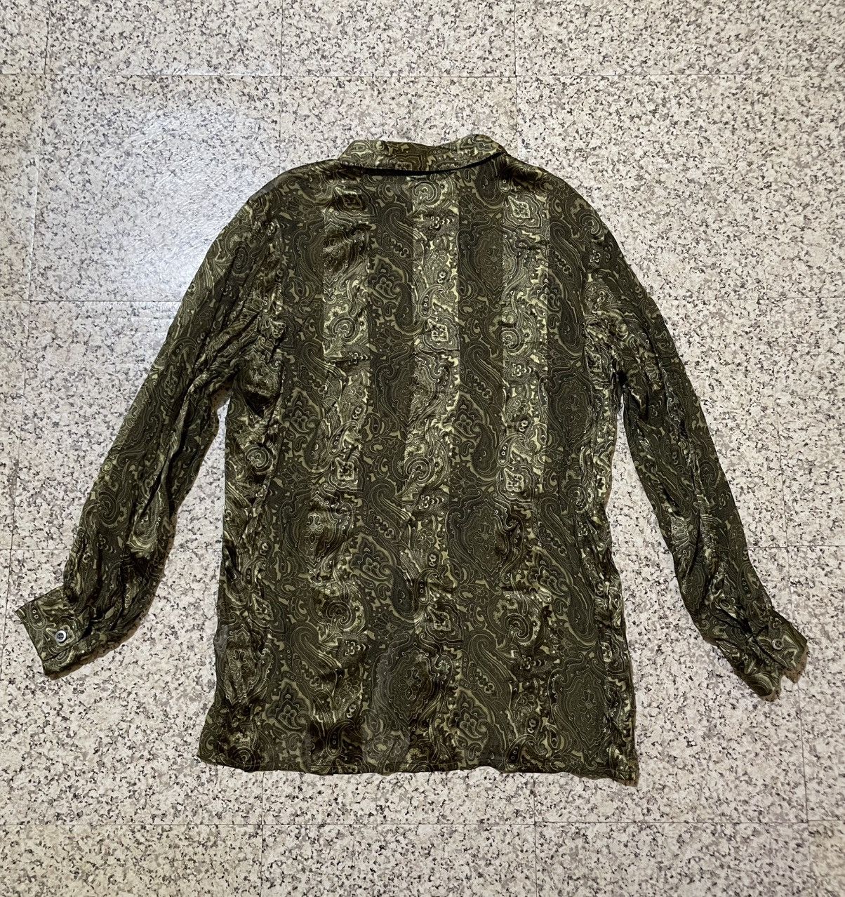 Escada Vintage 80s ESCADA by Margaretha Ley Silk Paisley Shirt Size L / US 10 / IT 46 - 17 Thumbnail