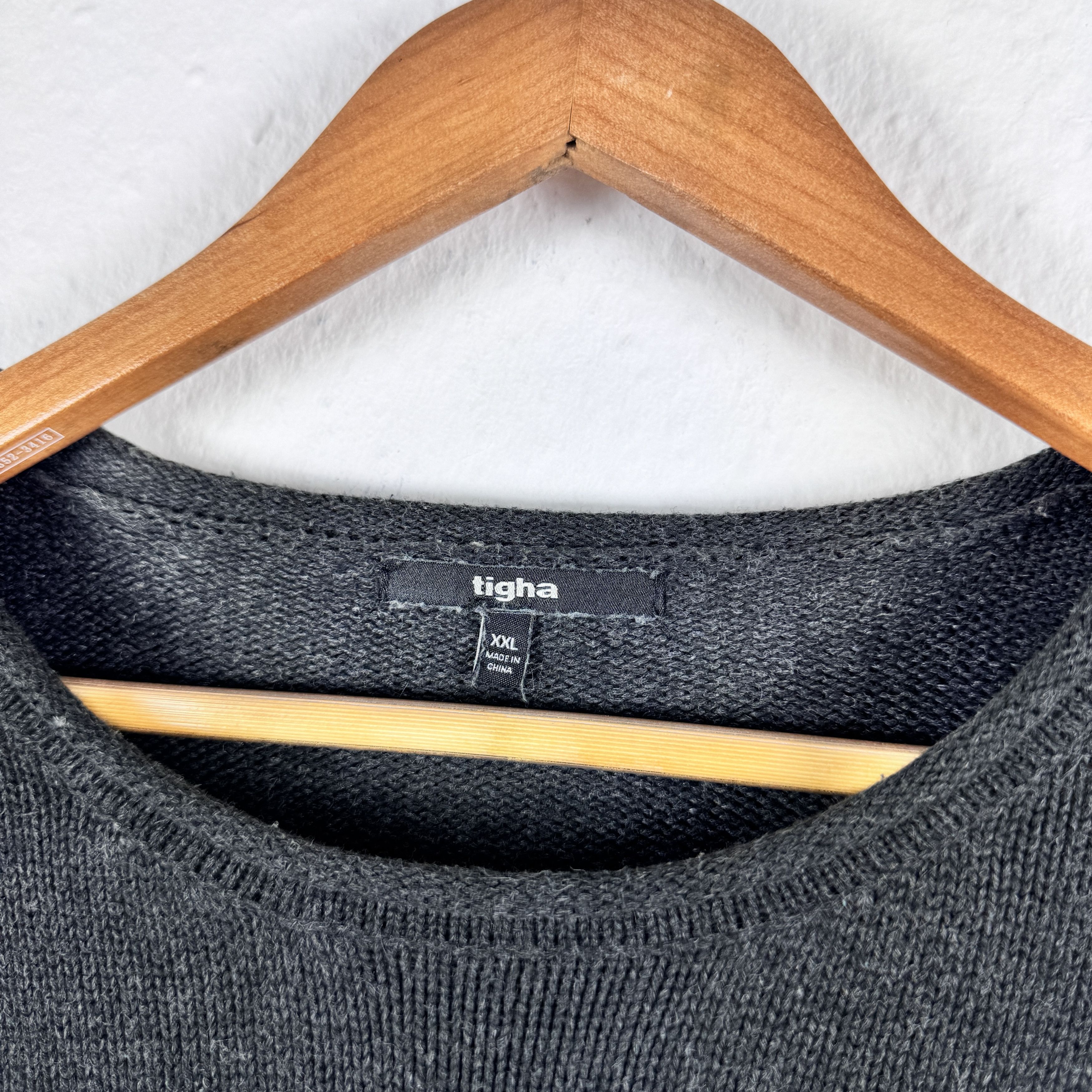 Designer × tigha Men`s TIGHA WOOL BLEND GRAY AVANT GARDE SWEATEr SIZE XXL Size US XXL / EU 58 / 5 - 8 Thumbnail
