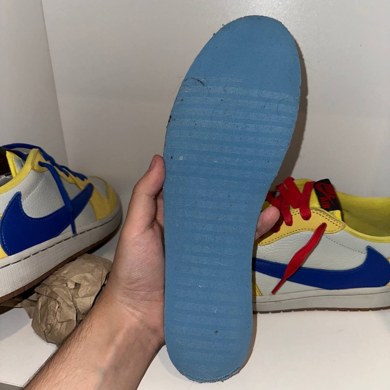Nike × Travis Scott Nike Air Jordan 1 Low Retro X Travis Scott Canary Size US 11.5 / EU 44-45 - 9 Thumbnail