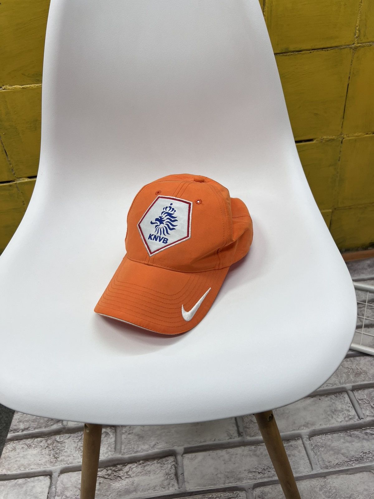 Nike × Vintage Vintage Netherlands Holland Nike Soccer cap orange Size ONE SIZE - 1 Thumbnail