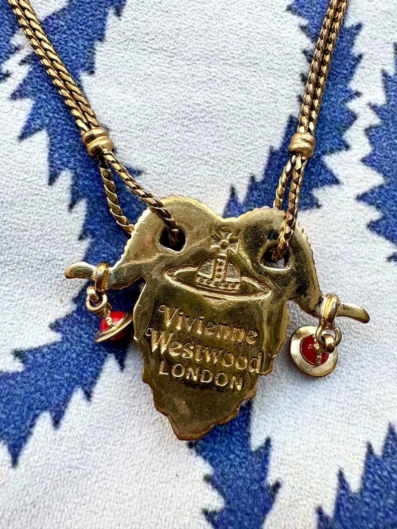 Vivienne Westwood Vivienne Westwood Gold Capricorn Aries Saturn Pendant Neck Size ONE SIZE - 3 Thumbnail