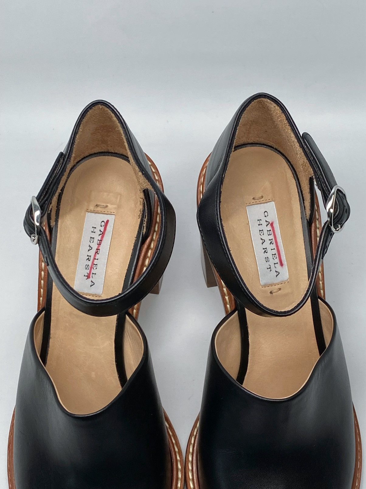 Gabriela Hearst Gabriela Hearst Beau Leather Ankle-Strap Sandals size 41 Size US 11 / IT 41 - 10 Thumbnail