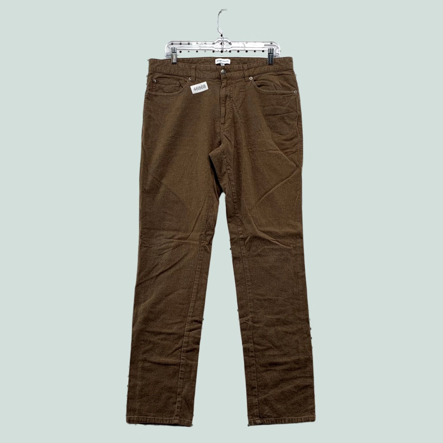 Peter Millar Peter Millar Flannel Chino Pants Mens 34x32 Brown Slim Business Work School Pennant Brown Chino Pants Mens 34x32 Slim Casual Business Womens? Size US 34 / EU 50 - 1 Thumbnail