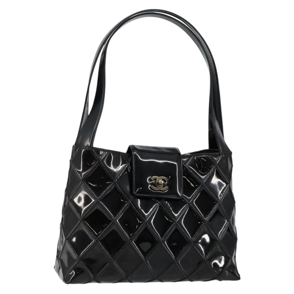Chanel Chanel Vintage CC Lock Flap Shoulder Bag Quilted Patent Size ONE SIZE - 1 Thumbnail