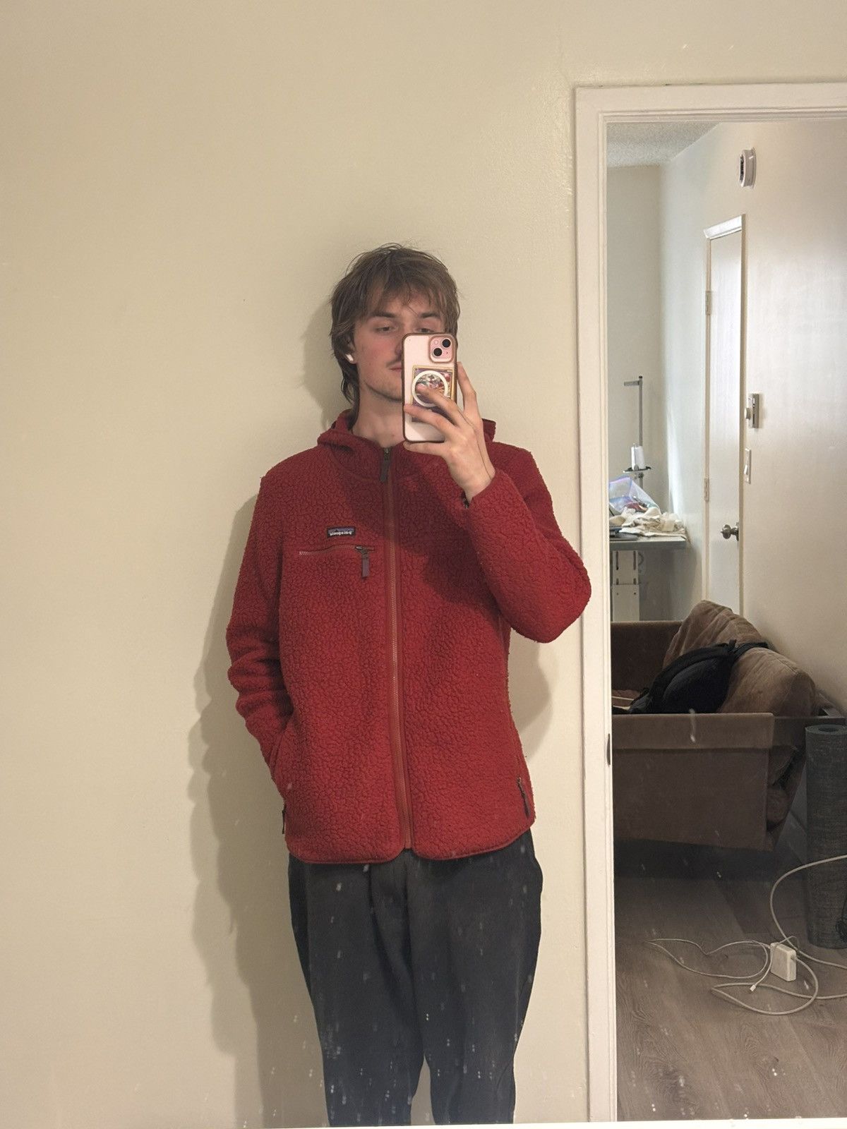 Patagonia XL Patagonia retro pile fleece jacket red Size US L / EU 52-54 / 3 - 1 Thumbnail