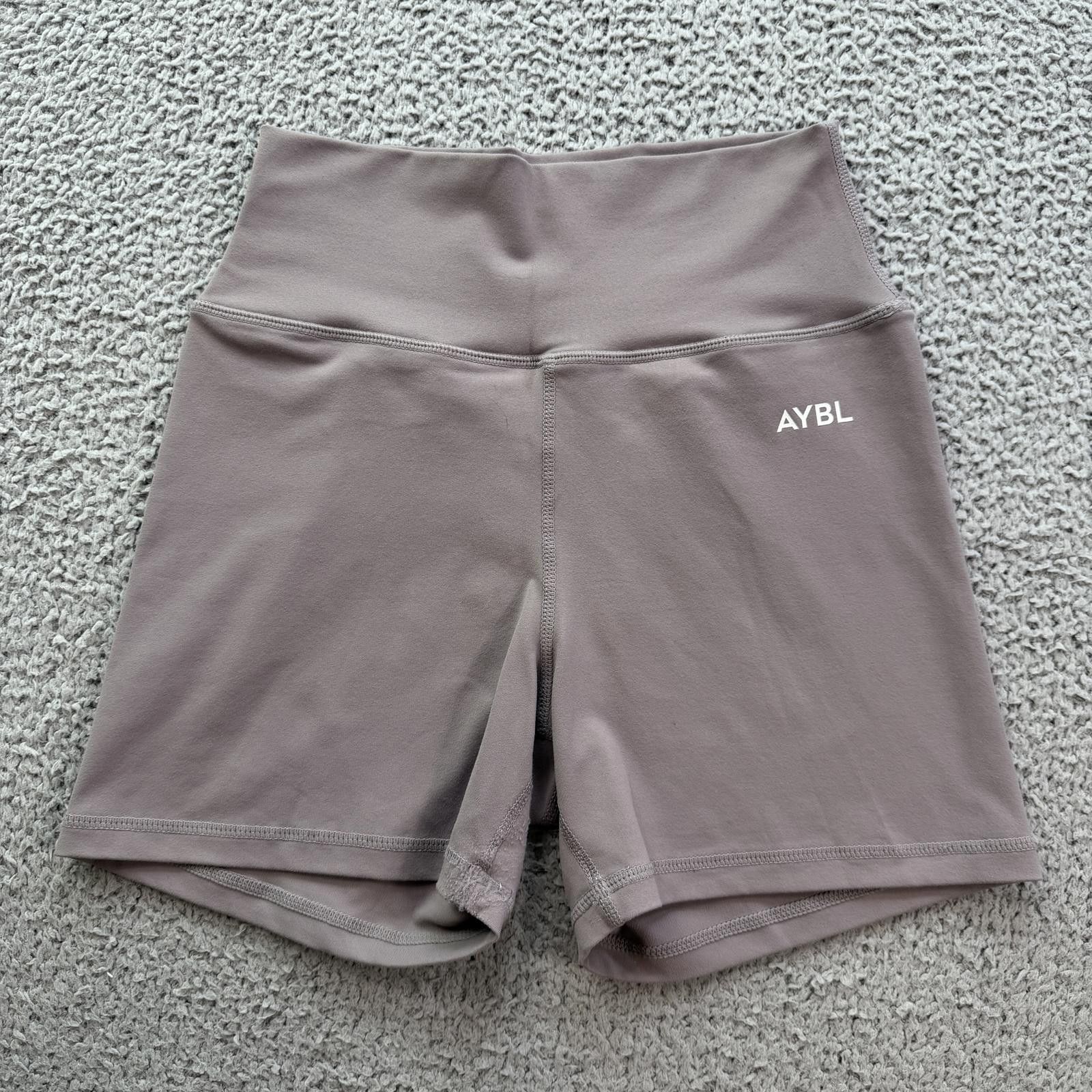 Virgil Abloh AYBL Taupe High Waisted Biker Shorts Womens S Gym Activewear Size 28" / US 6 / IT 42 - 1 Thumbnail