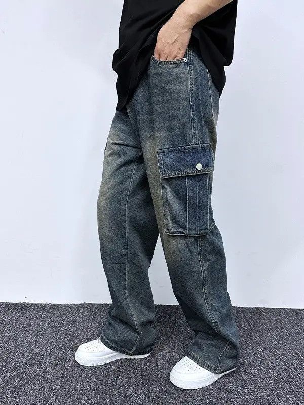 Japanese Brand × Jean Blue Cargo Denim Jeans Size US 28 / EU 44 - 3 Thumbnail