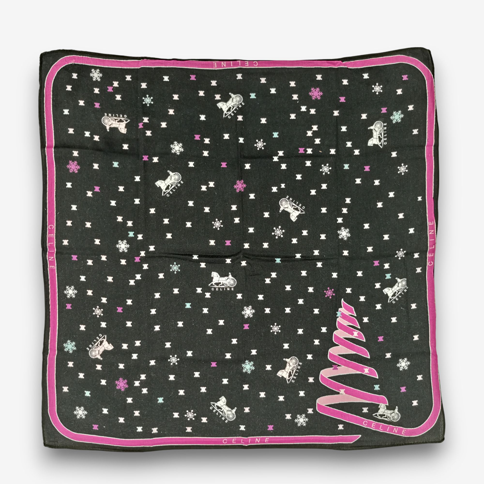 Celine Vintage Celine Paris Handkerchief Pocket Square Bandana Size ONE SIZE - 2 Thumbnail