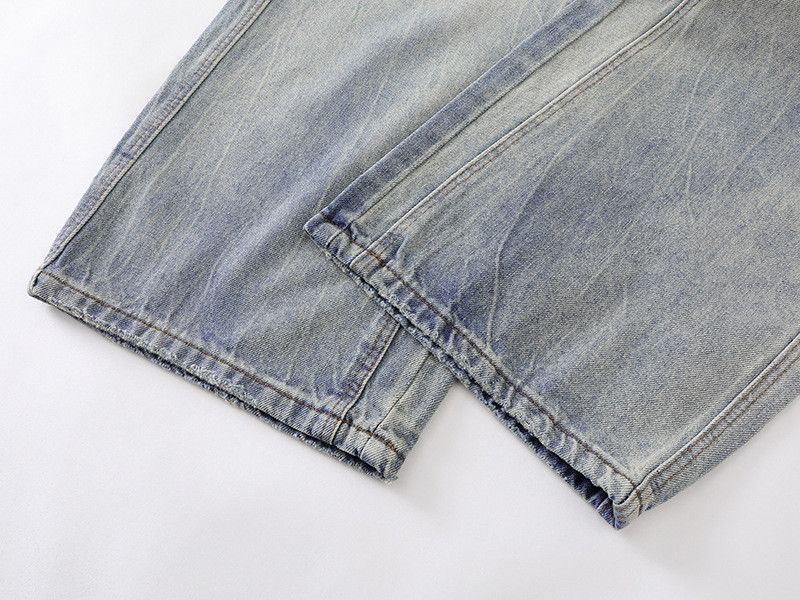 Vintage American retro washed loose straight wide-leg jeans for men Size US 32 / EU 48 - 6 Thumbnail