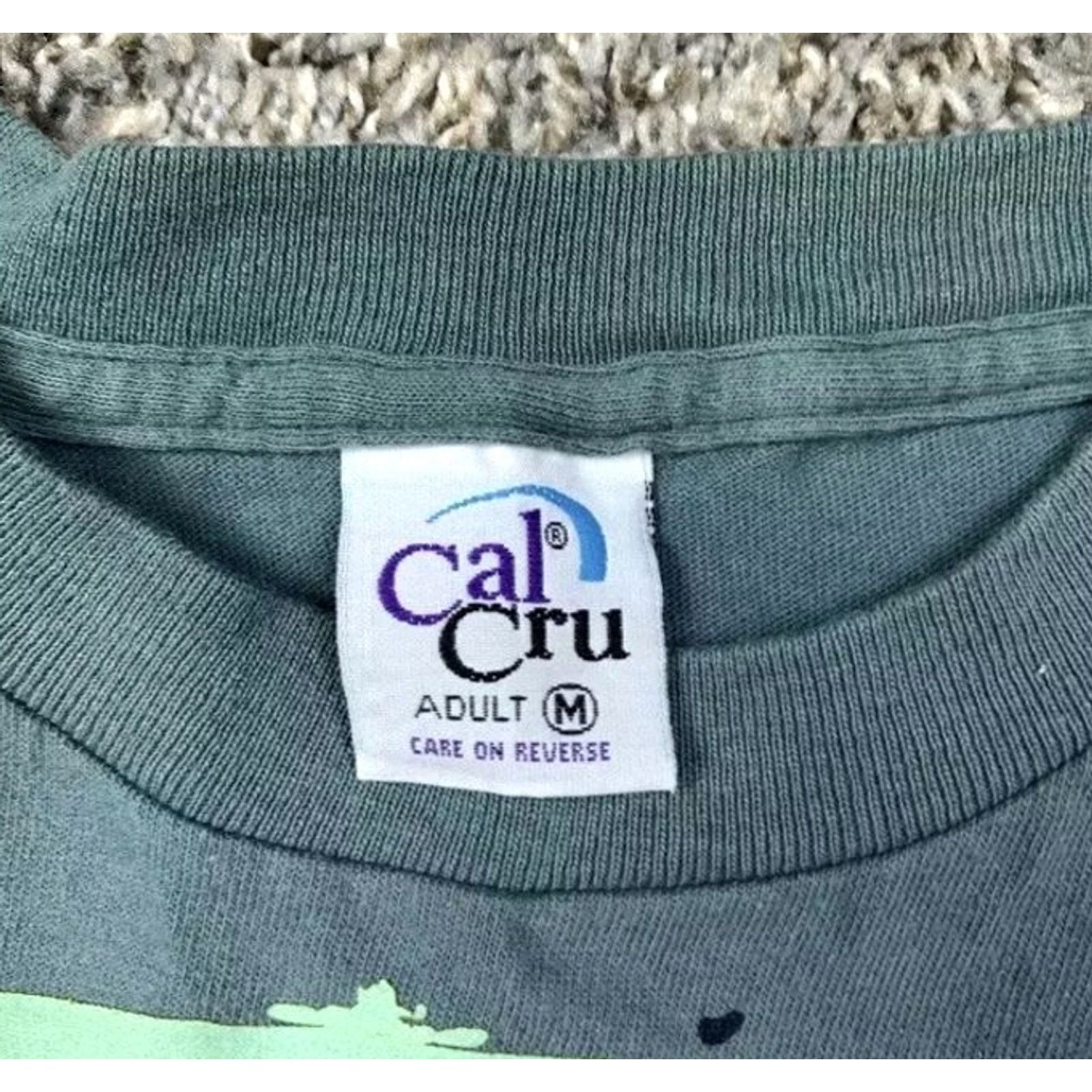 Vintage VINTAGE Cal Cru Myrtle Beach T Shirt Striped 90s Graphic Crew Neck Short Sleeve Medium Blue Men Size US M / EU 48-50 / 2 - 2 Thumbnail