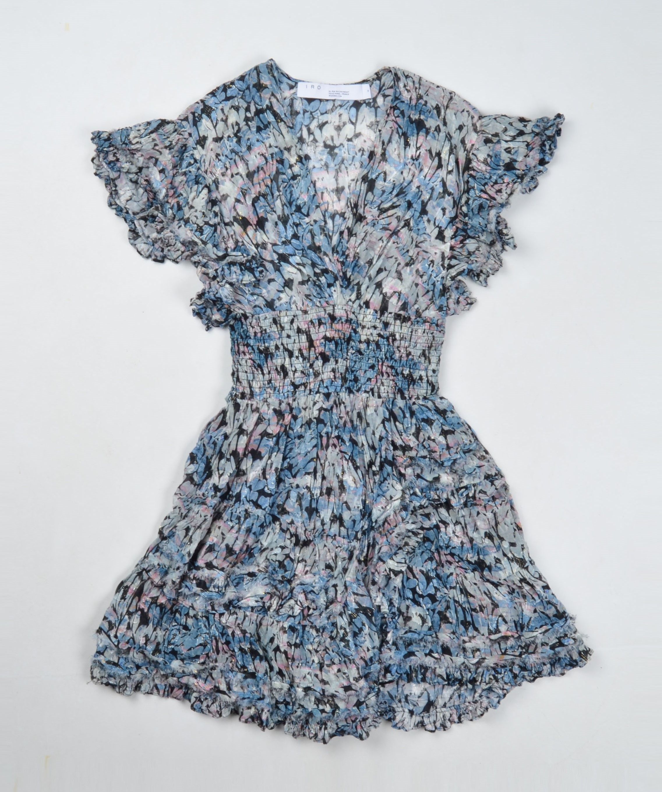 Iro IRO Multicolor Fairy V-Neck Wrap Mini Dress Size S / US 4 / IT 40 - 4 Thumbnail