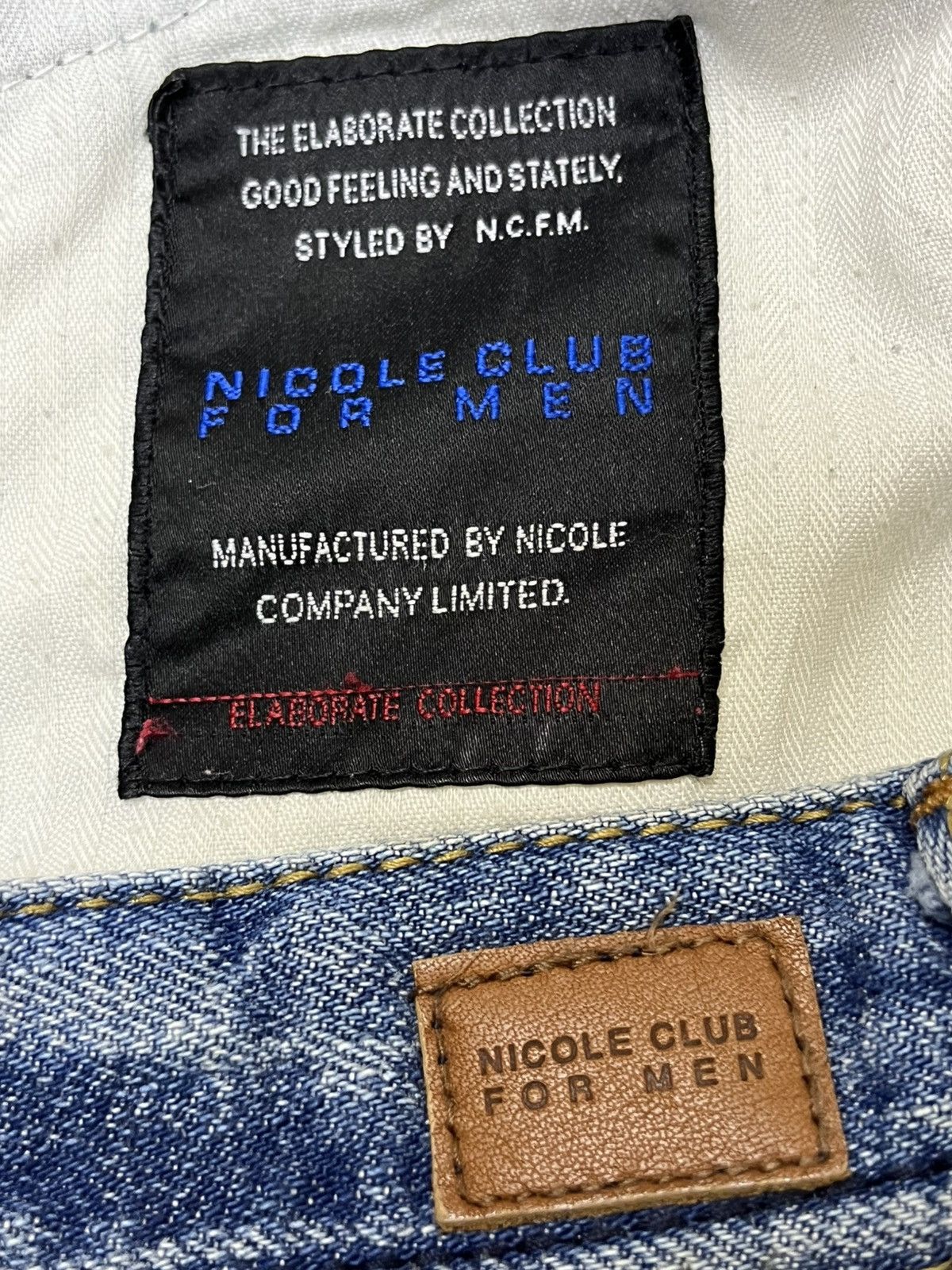 Nicole Club SICK🔥NICOLE CLUB FOR MEN DISTRESSED FLARED JEANS Size US 34 / EU 50 - 18 Thumbnail
