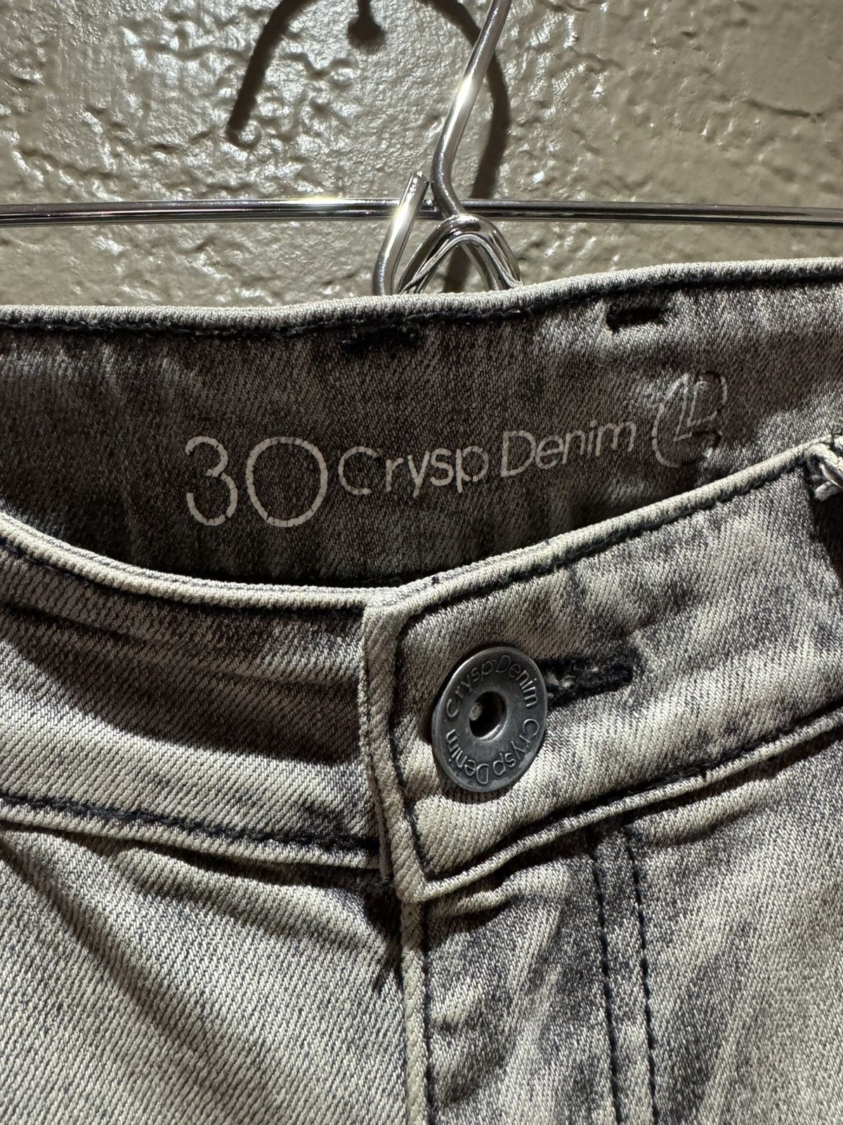 Crysp Denim Crysp Denim Skinny Slim Biker Rocker Denim Aged Wash 30 Size US 30 / EU 46 - 9 Thumbnail