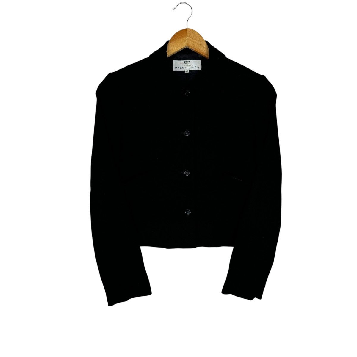 Balenciaga 🌟BALENCIAGA CROPPED BUTTON JACKET Size S / US 4 / IT 40 - 1 Thumbnail