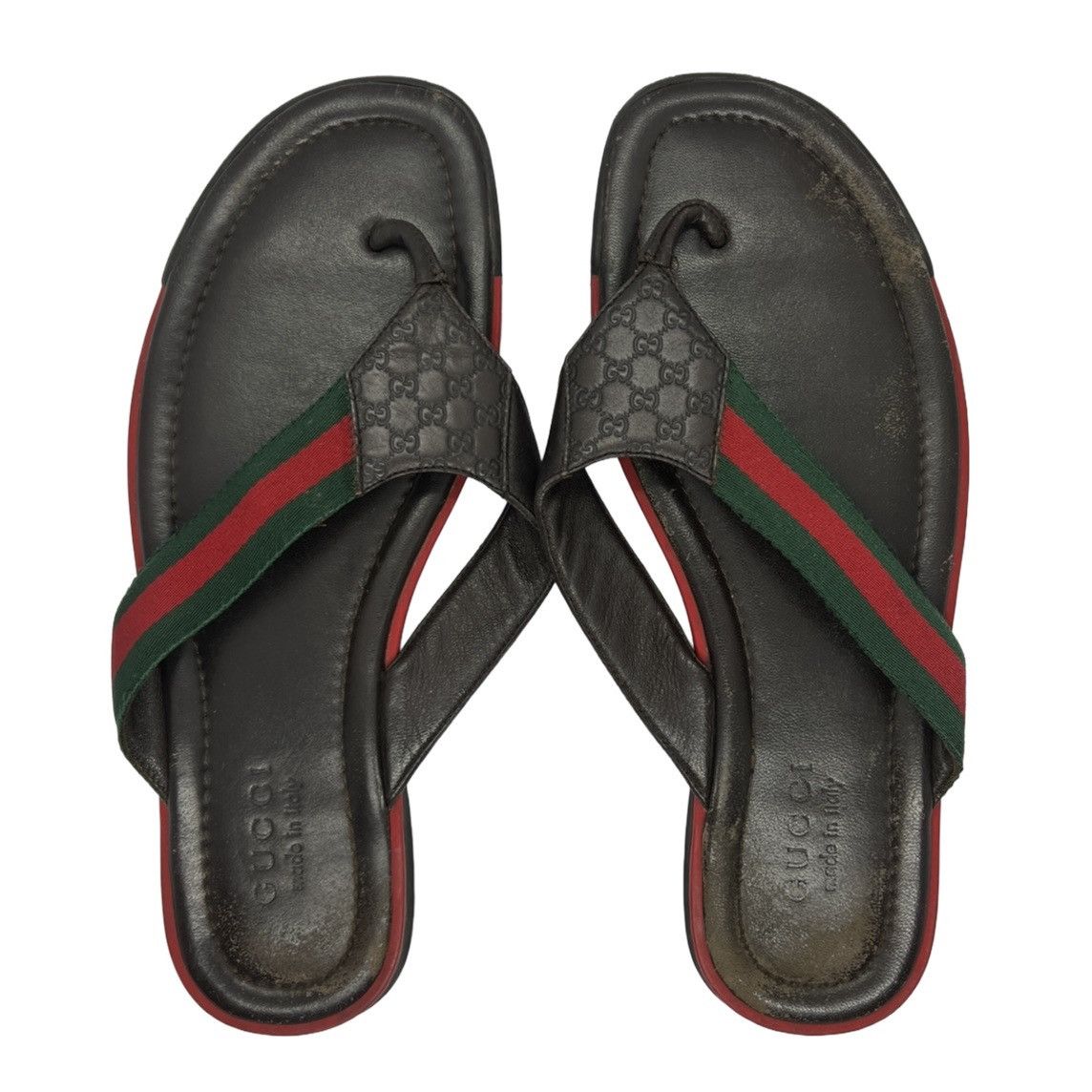 Gucci Gucci Leather Flip Flops Size US 10 / EU 43 - 1 Thumbnail