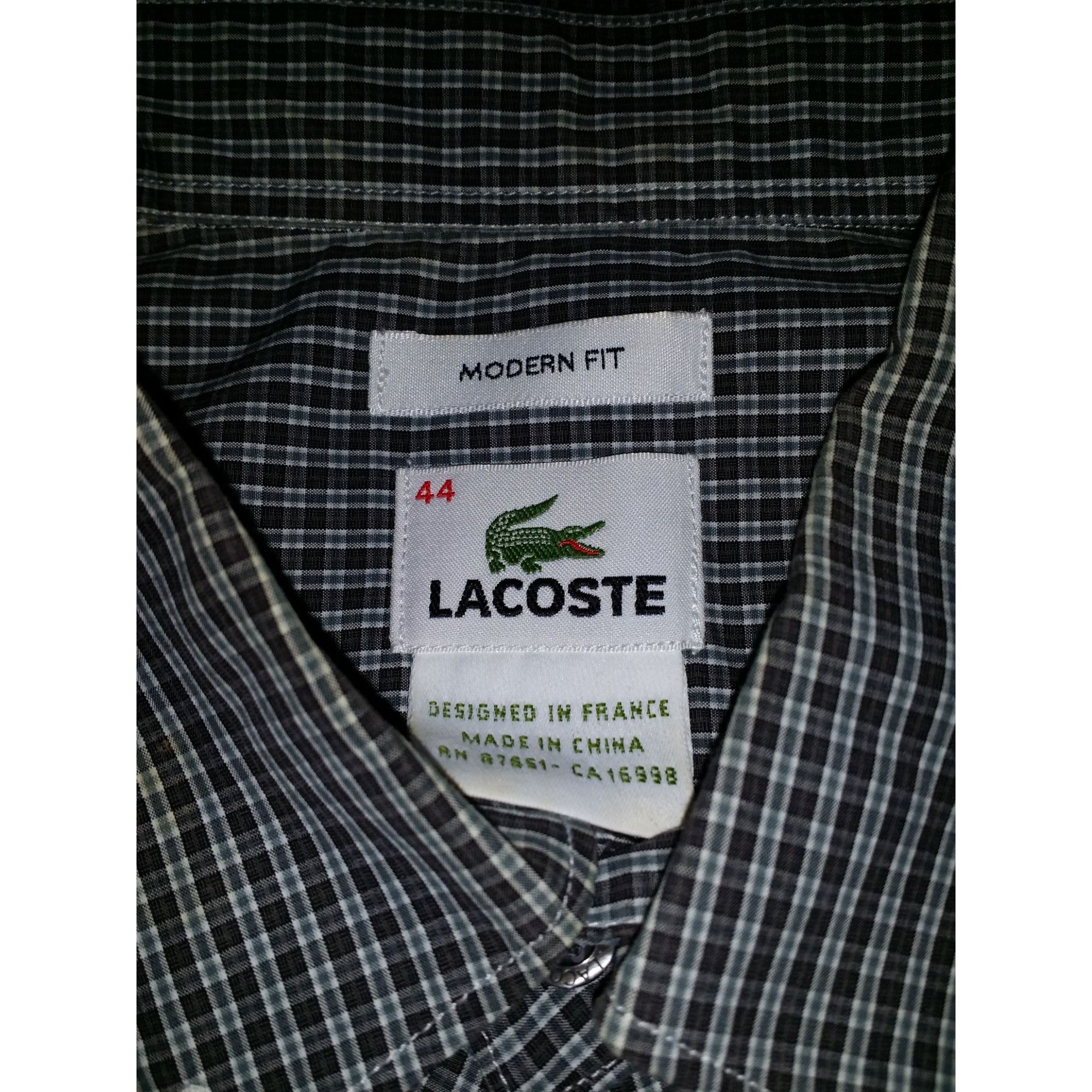 Lacoste Lacoste Button Up Shirt Men Sz XL 44 EU Multicolor Short Sle Size US XL / EU 56 / 4 - 6 Thumbnail