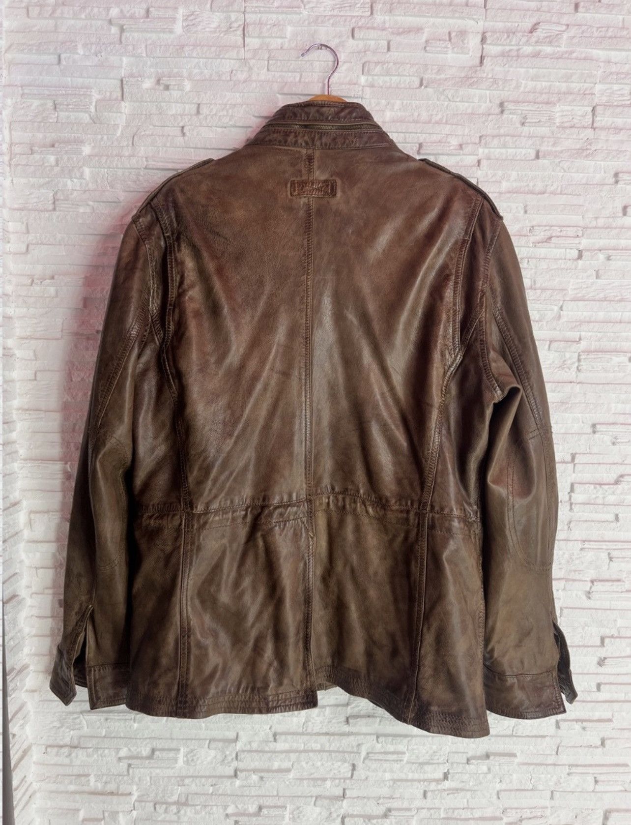Massimo Dutti Massimo Dutti Leather Field Jacket – Brown – Size XL Size US XL / EU 56 / 4 - 3 Thumbnail