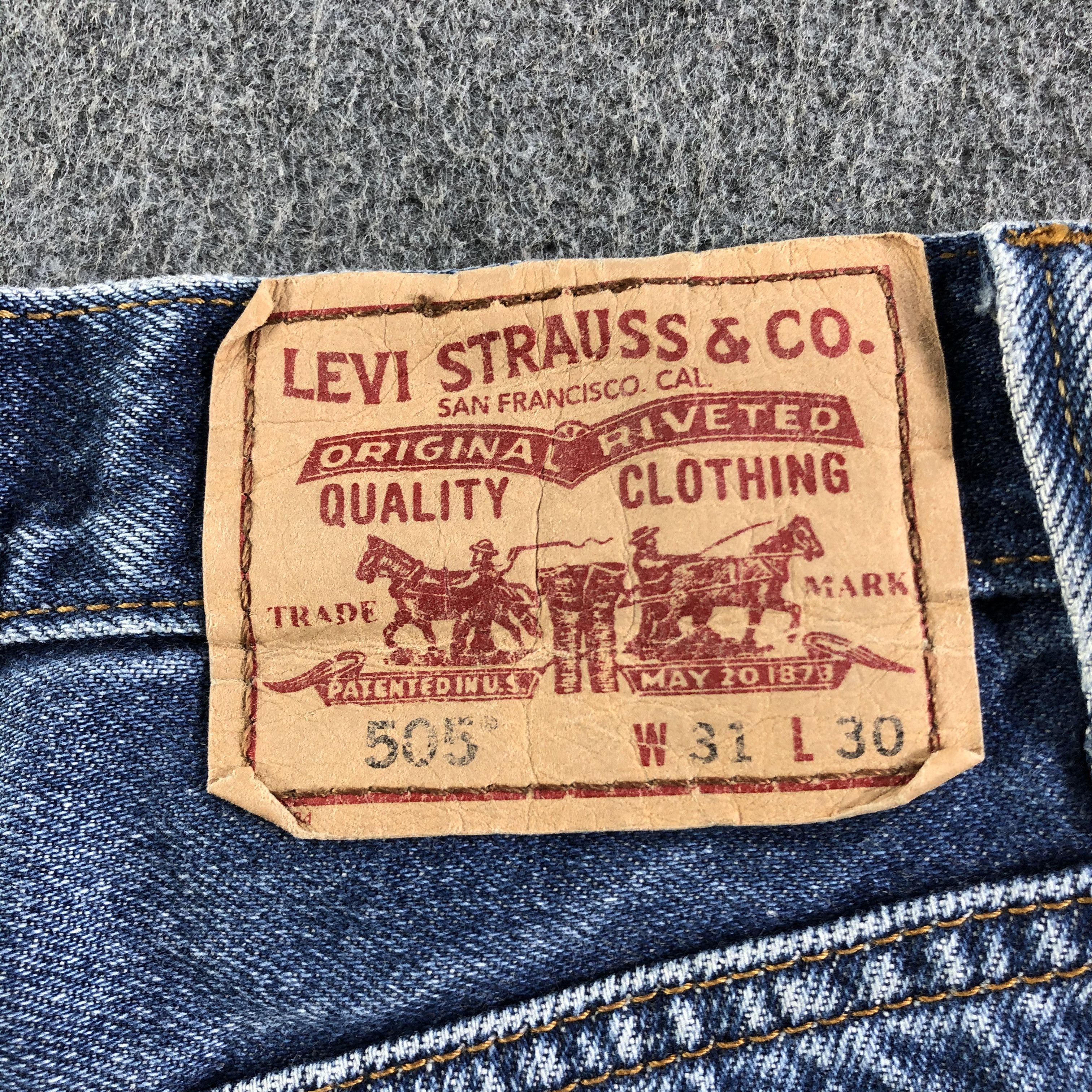 Levi's Vintage Blue Wash Levis 505 Jeans-J3082 Size US 30 / EU 46 - 5 Thumbnail