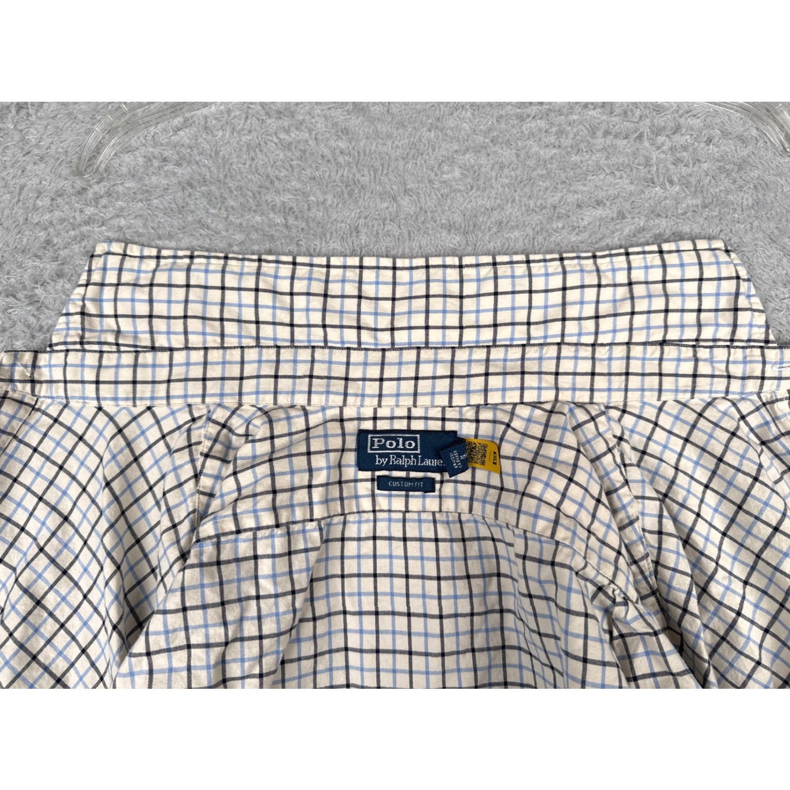 Polo Ralph Lauren VINTAGE Polo Ralph Lauren Shirt Adult XL White Plaid Cotton Custom Fit Size US XL / EU 56 / 4 - 2 Thumbnail