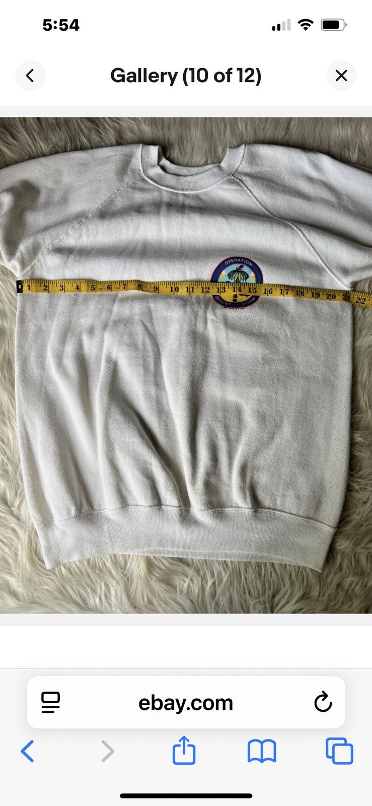 Hanes Operation Desert Storm Americans United Sweatshirt Size L Size US L / EU 52-54 / 3 - 10 Thumbnail
