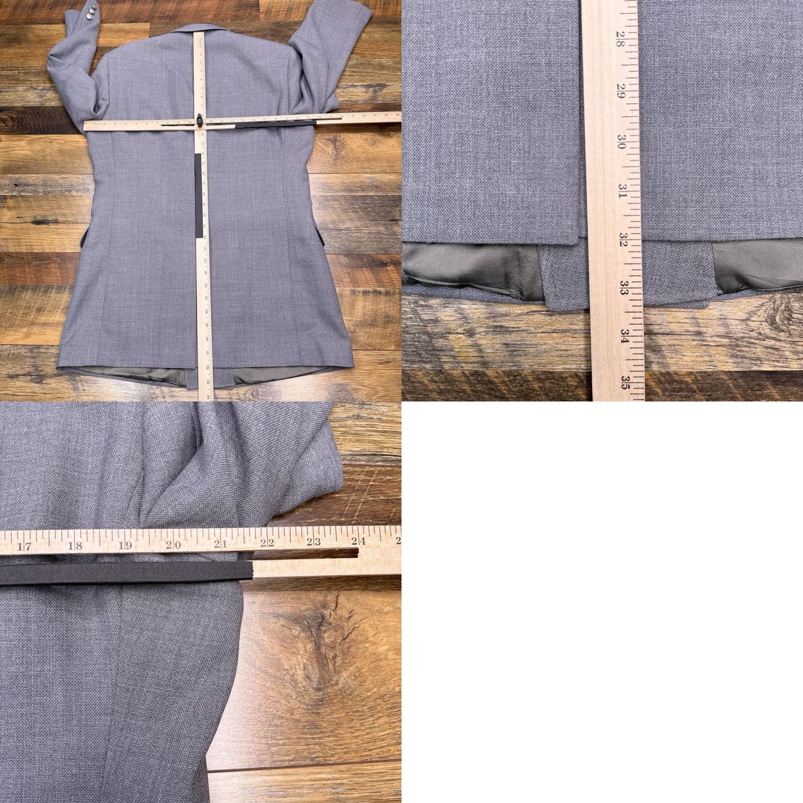 Stafford VINTAGE Stafford Double Breasted Blazer 42 Long Gray Wool Sport Coat Size 42R - 10 Thumbnail