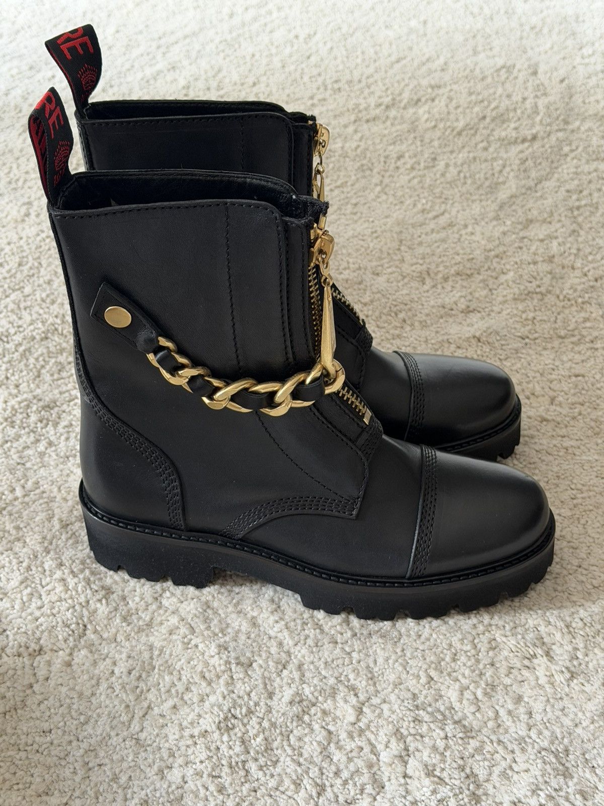 Zadig & Voltaire Zadig & Voltaire Joe Cecilia Combat Boots — Black Leather Size US 6.5 / IT 36.5 - 2 Thumbnail