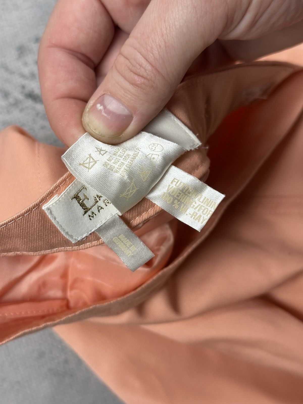 Escada Vintage Escada Peach Cotton Pencil Skirt Margaretha Ley Rare Size 28" / US 6 / IT 42 - 12 Thumbnail