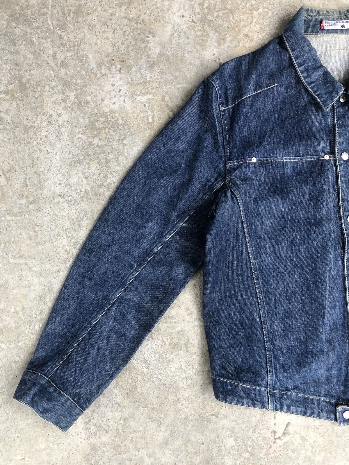 Levi's Y2k Levis Engineered Type 1 Denim Jacket Distressed Denim Size US XL / EU 56 / 4 - 4 Thumbnail
