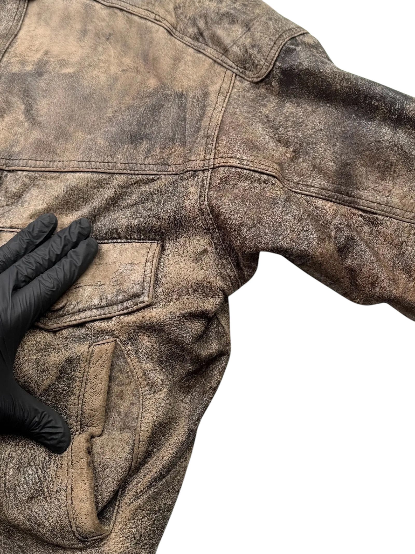 Other Vintage Time Faded Leather Jacket M115D15(E2)(V8) Size US XL / EU 56 / 4 - 7 Thumbnail