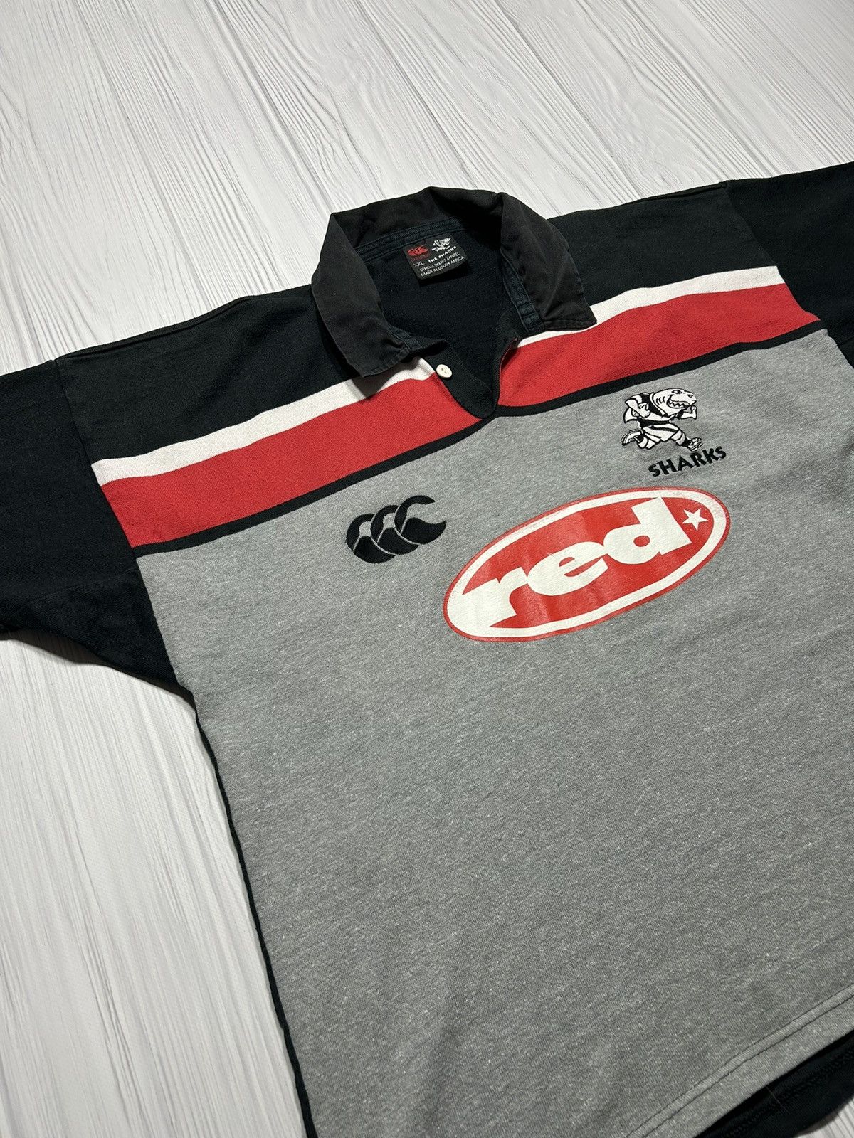 Canterbury of New Zealand Vintage 00’s Sharks Rugby Union Shirt Canterbury Jersey Size US XXL / EU 58 / 5 - 3 Thumbnail