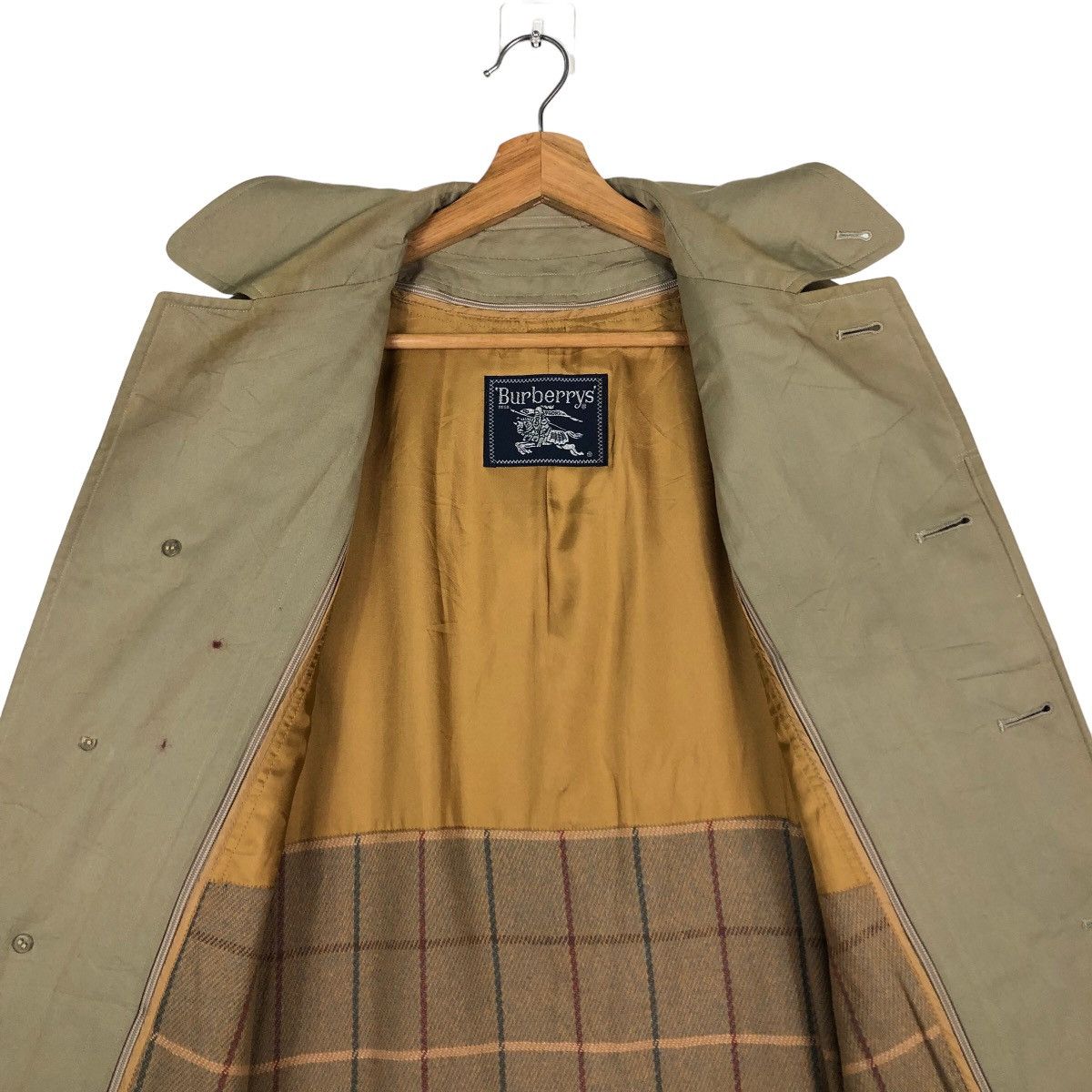 Burberry 🔥Vintage Burberrys Long Jacket Nova Check Lining Size US M / EU 48-50 / 2 - 15 Thumbnail