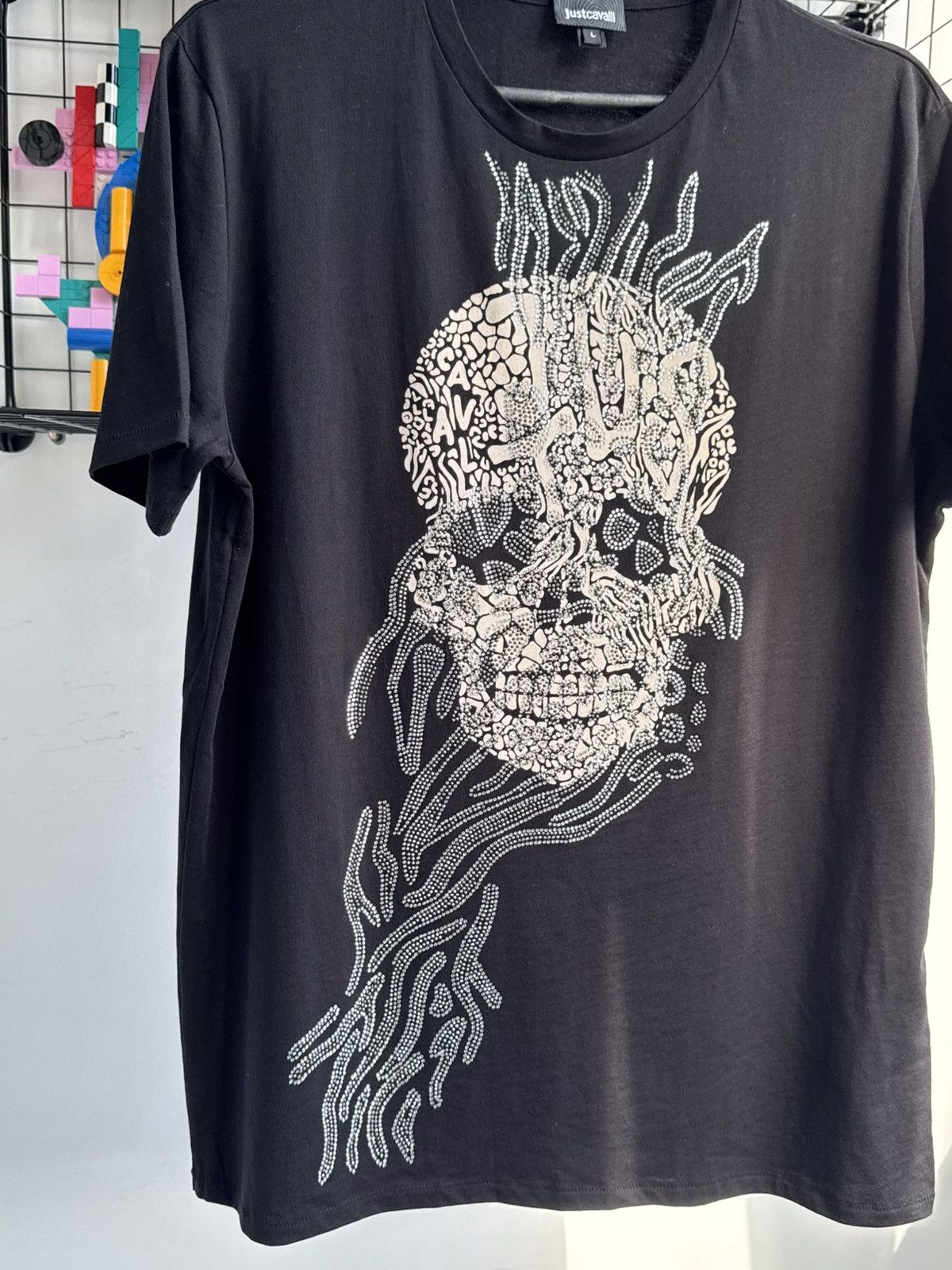 Just Cavalli Just Cavalli Skull Rhinestones T-shirt Size US L / EU 52-54 / 3 - 3 Thumbnail