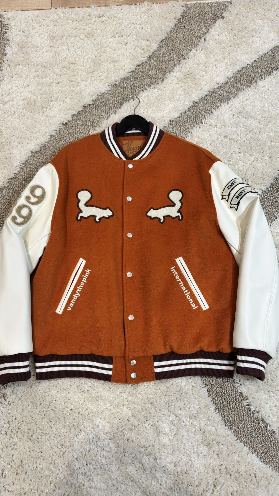 Vandy The Pink Bonsai Orange Varsity Jacket Size US XL / EU 56 / 4 - 3 Thumbnail