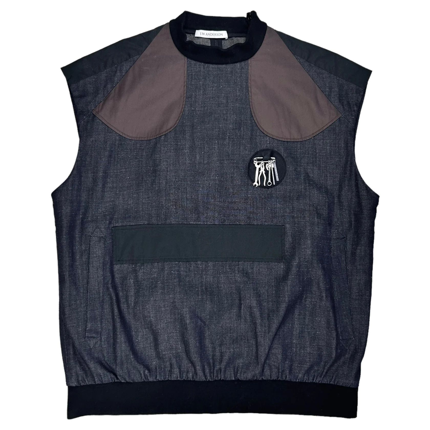 image of J W Anderson Jw Anderson Safety Pin Tool Vest - Ss16 in Indigo, Men's (Size Medium)
