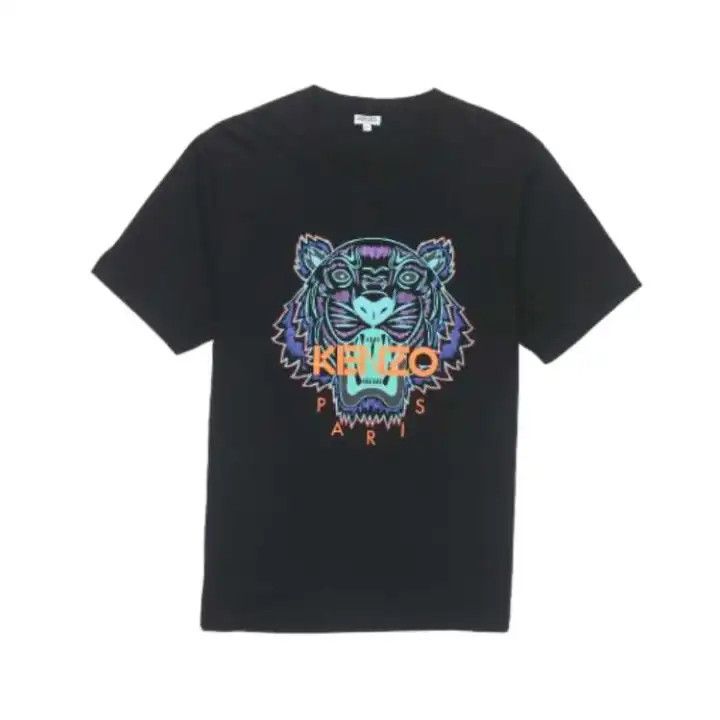 Kenzo KENZO Colorful Tiger Logo Black Short Sleeve T-Shirt 0079 Size US S / EU 44-46 / 1 - 1 Thumbnail