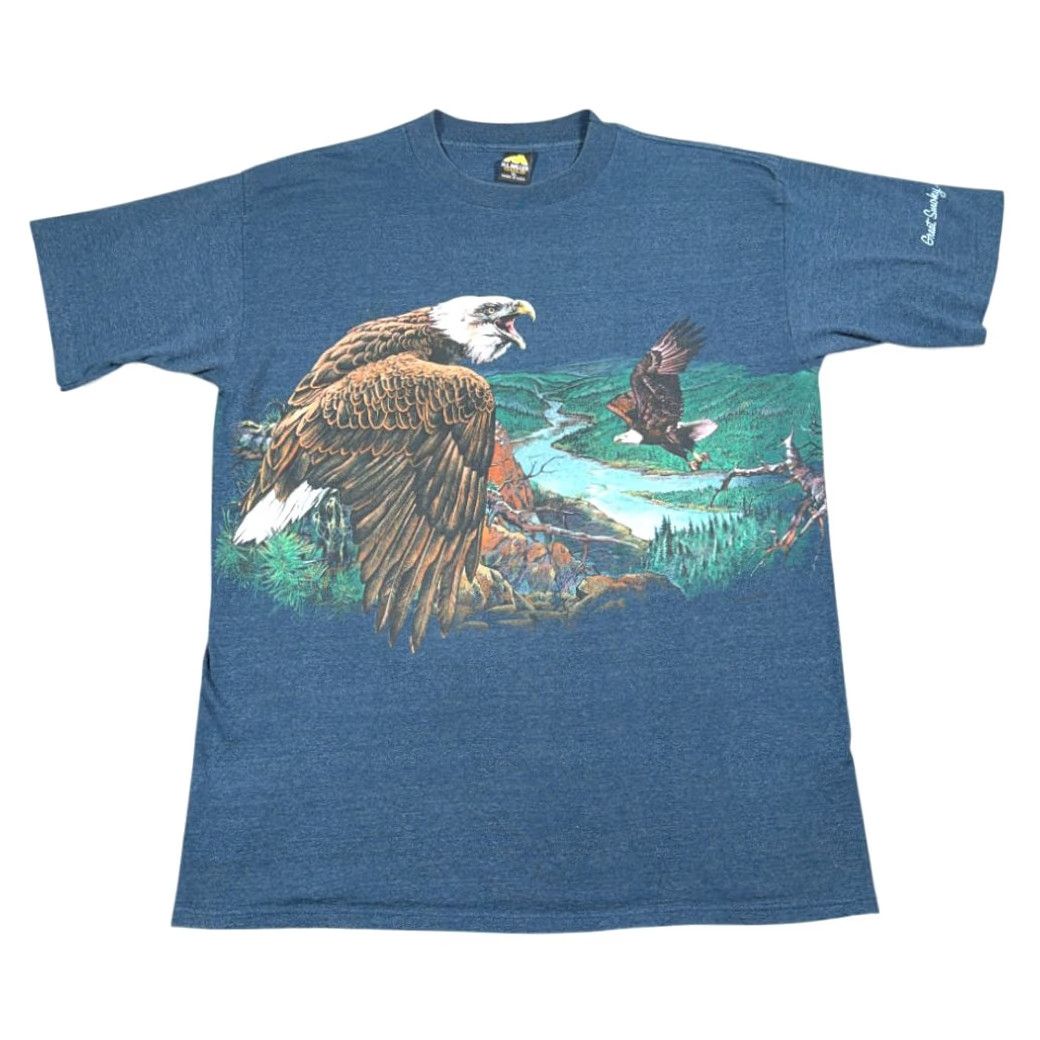 Vintage VINTAGE Smoky Mountains Shirt Adult XL Blue Eagles Nature USA Made 90s T-Shirt Mens XL Blue Eagles Nature USA 90s Size US XL / EU 56 / 4 - 2 Thumbnail