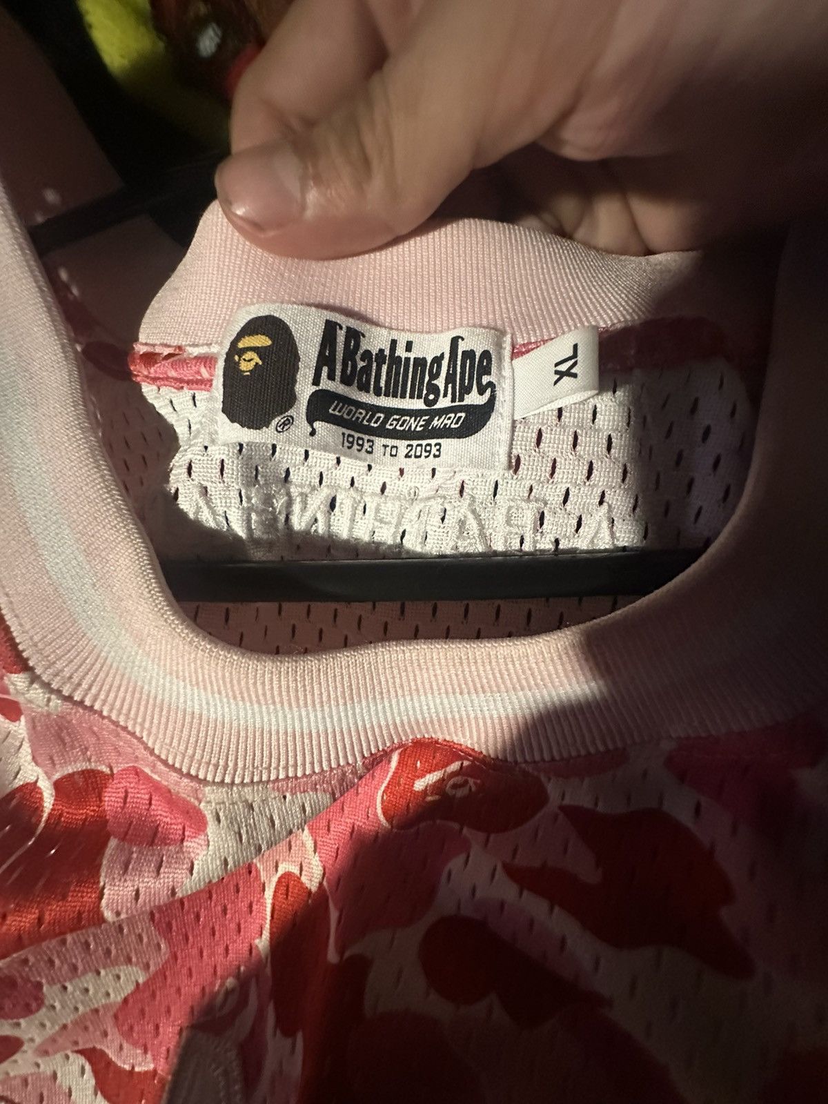 Bape Pink Abc camo Bape Jersey Size US XL / EU 56 / 4 - 3 Thumbnail