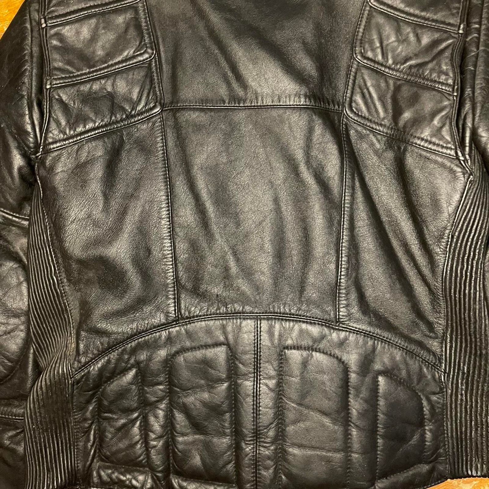 Vintage Vintage Echtes Leder Biker Leather Jacket Size US M / EU 48-50 / 2 - 4 Thumbnail