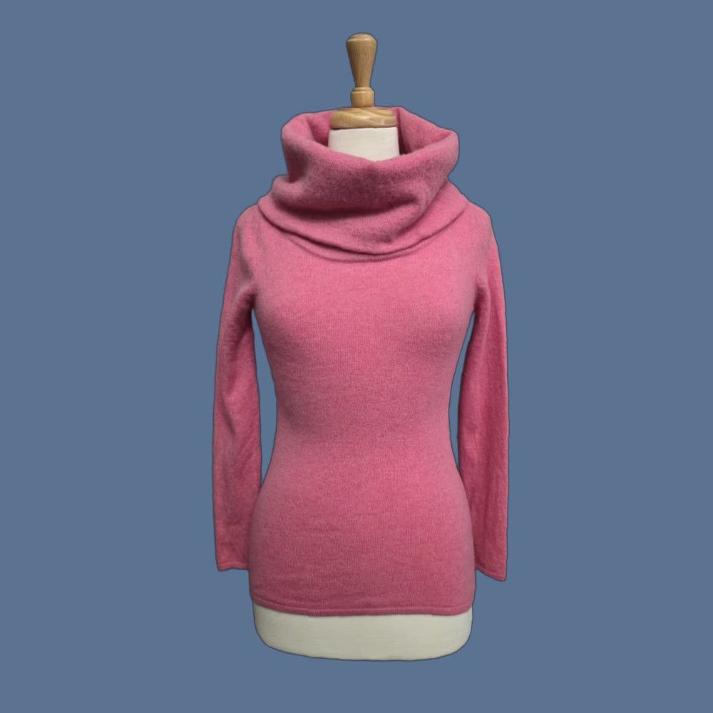 Vintage Sundance Pink 100% Cashmere Cowl Neck Sweater Raglan Sleeves Women's PXS Knit Pullover VINTAGE Style? Size XS / US 0-2 / IT 36-38 - 1 Thumbnail