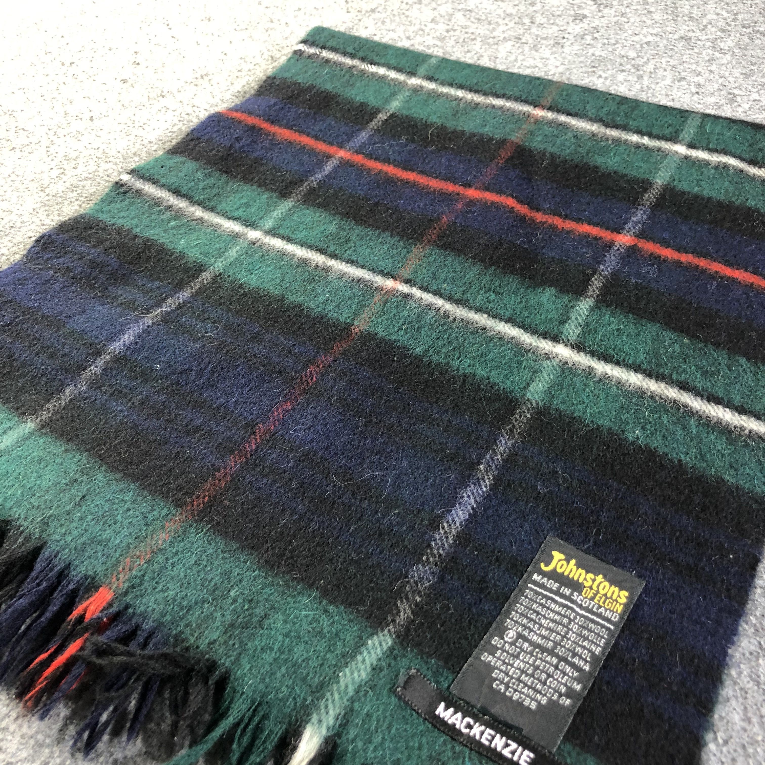 Johnstons Of Elgin Johnstons of Elgin Tartan Cashmere Scarf Muffler V1321 Size ONE SIZE - 3 Thumbnail