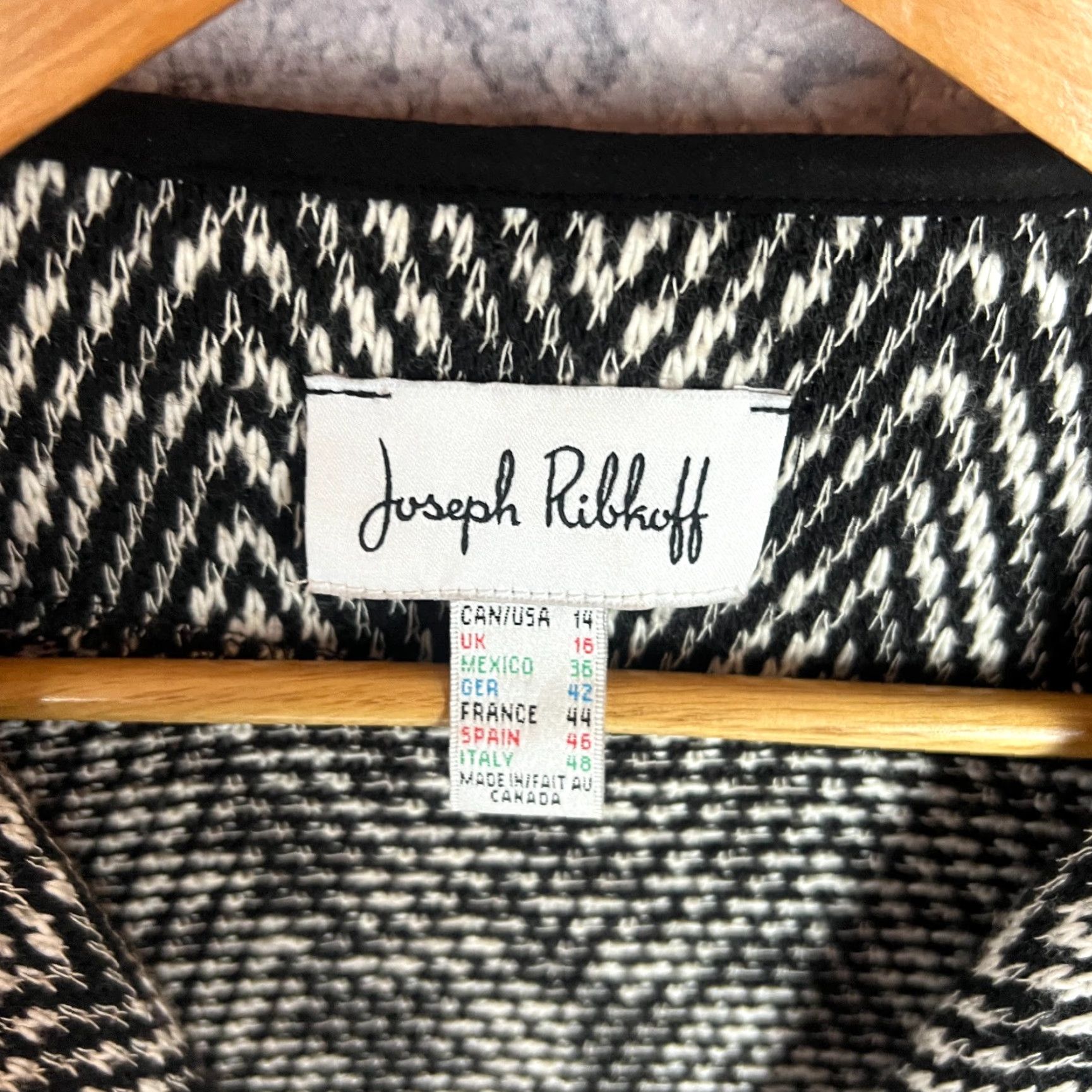 Joseph Ribkoff Joseph Ribkoff Herringbone Jacket White Retro Style Size 14 Womens Jacket Size XL / US 12-14 / IT 48-50 - 4 Thumbnail