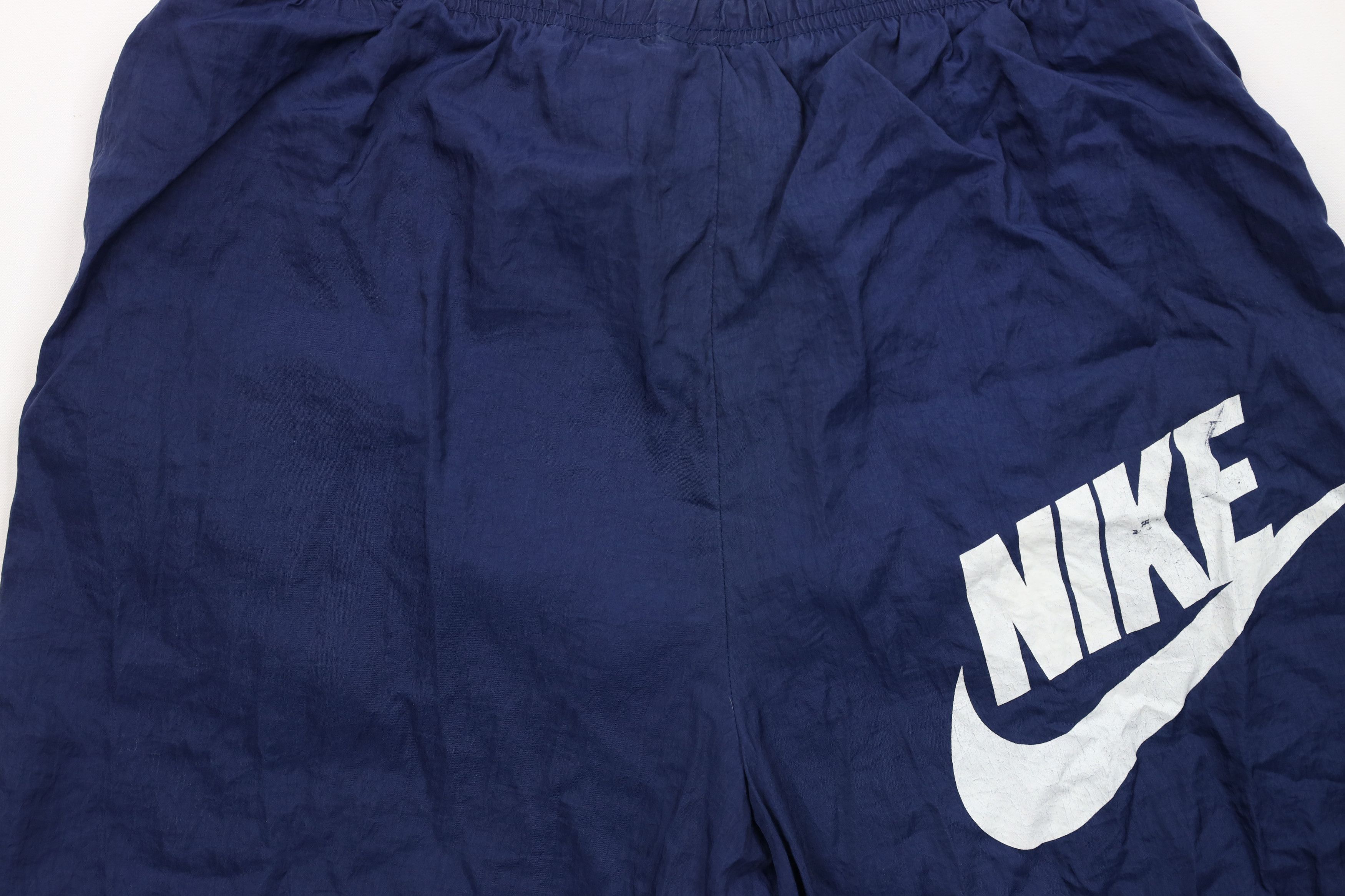 Nike Vintage 90s Nike Big Swoosh Lined Shorts Swim Trunks Blue Size US 32 / EU 48 - 12 Thumbnail