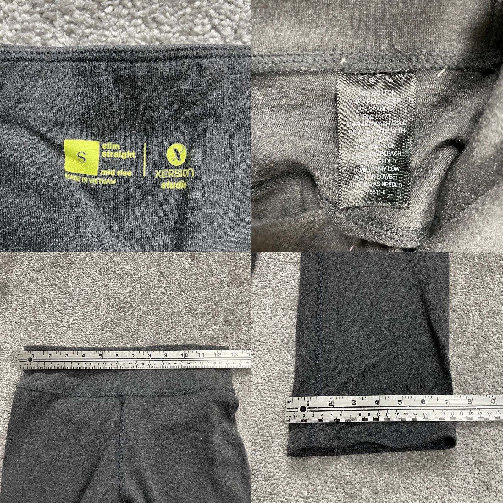 Vintage Xersion Yoga Pants Women Small Gray Slim Straight Leg Activewear 26x29 Size 28" / US 6 / IT 42 - 8 Thumbnail